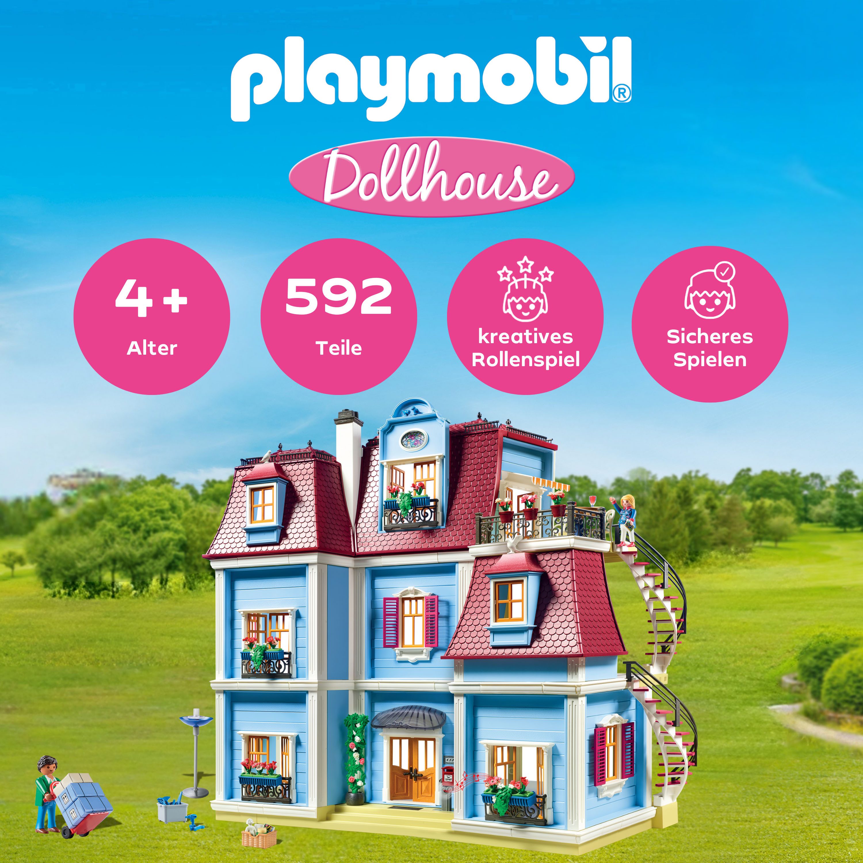 Playmobil® Mein Großes Puppenhaus (70205), Dollhouse Konstruktions-Spielset günstig online kaufen