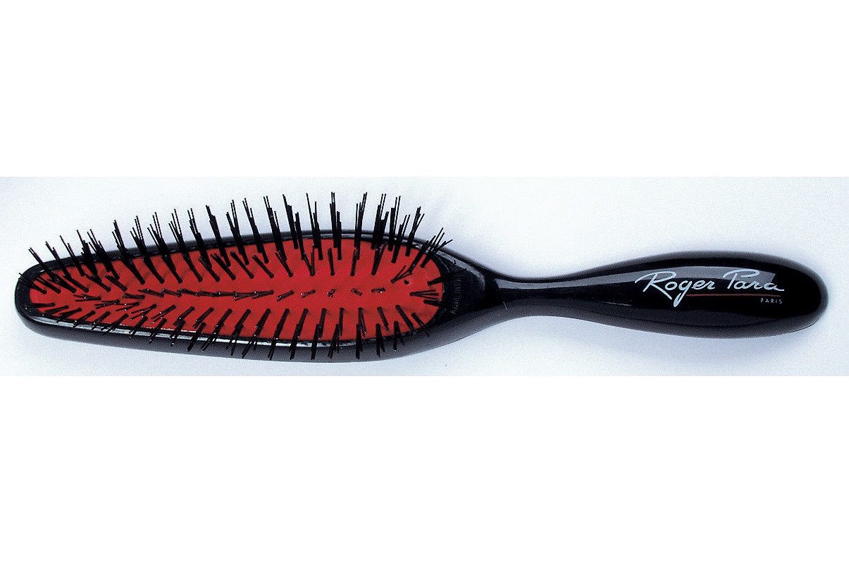 VOCOSTE Haarbürste Mit 9 Reihen – Entwirrt Sanft, Für Alle Haartypen, In Schwarz/Rot, 22,2 Cm