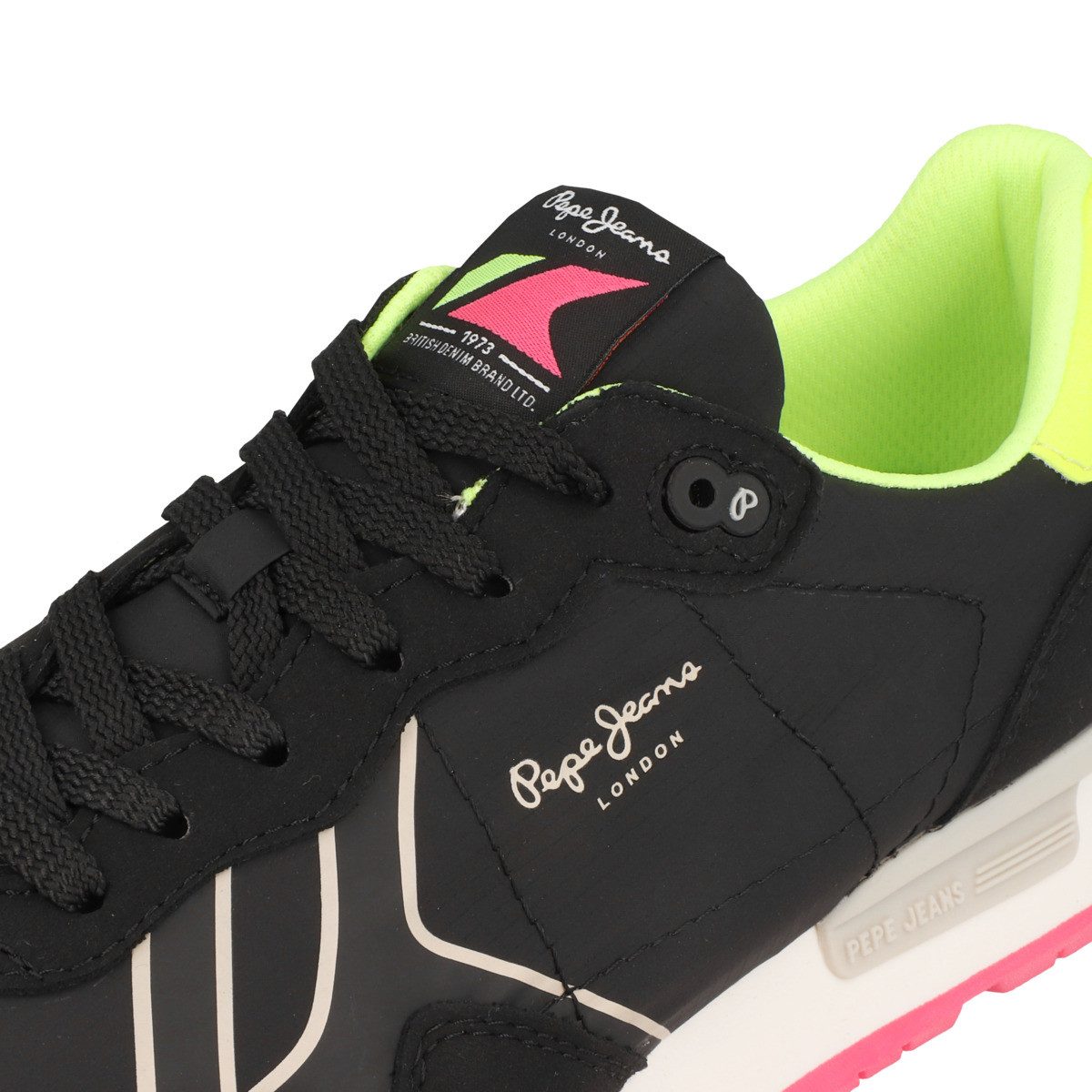 Pepe Jeans Brit Neon Damen Sneaker Turnschuhe, Sportschuhe, Freizeitschuhe, Halbschuhe, Schnürschuhe