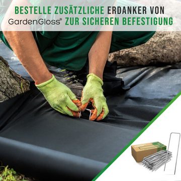 GardenGloss Unkrautvlies Gartenvlies Wasserdurchlässig 50g/m2 - Reißfest & UV-Stabil - 50m2