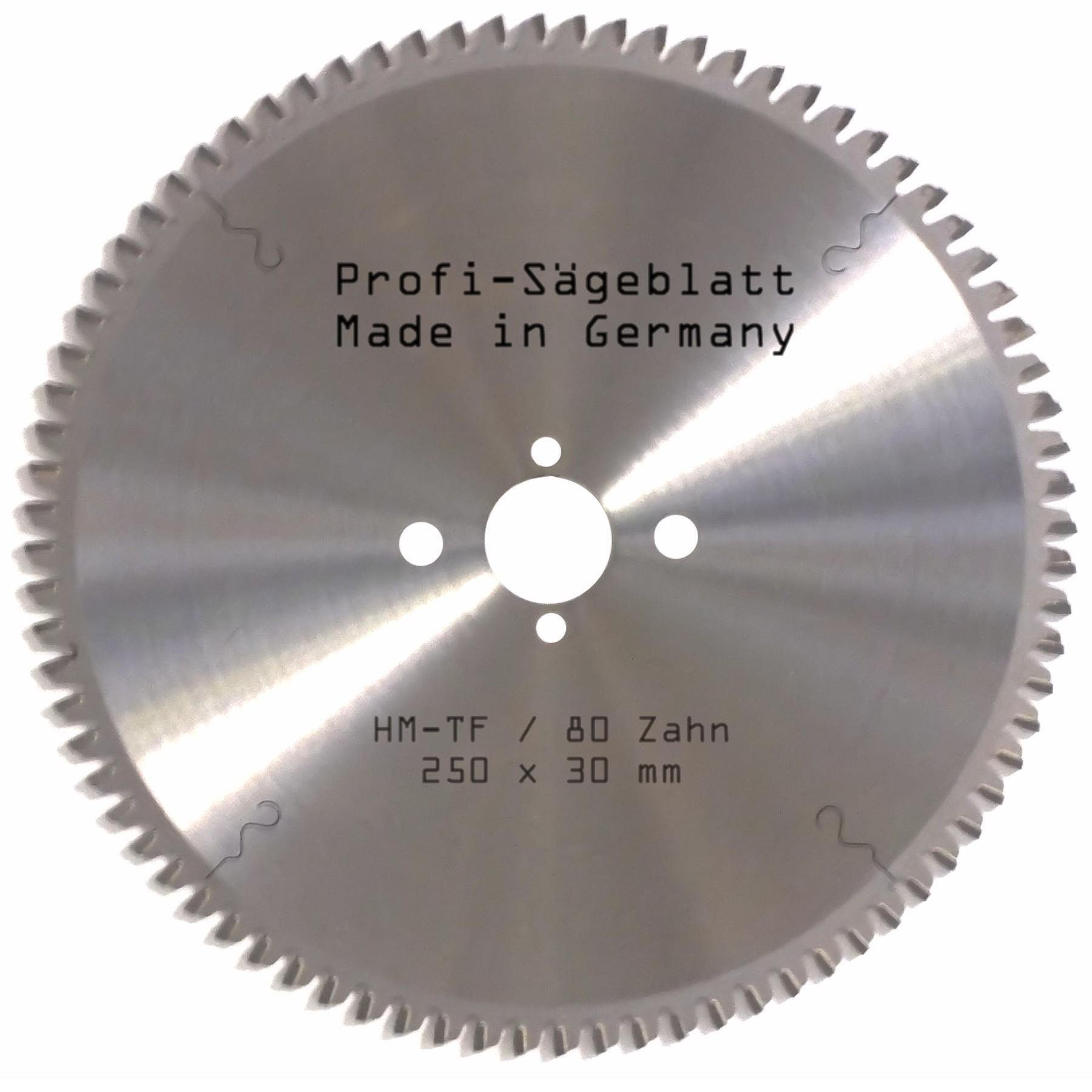 BauSupermarkt24 Kreissägeblatt HM Sägeblatt 250 x 30 mm 80 TFN Zahn Kreissägeblatt für Hand-Kreissäge