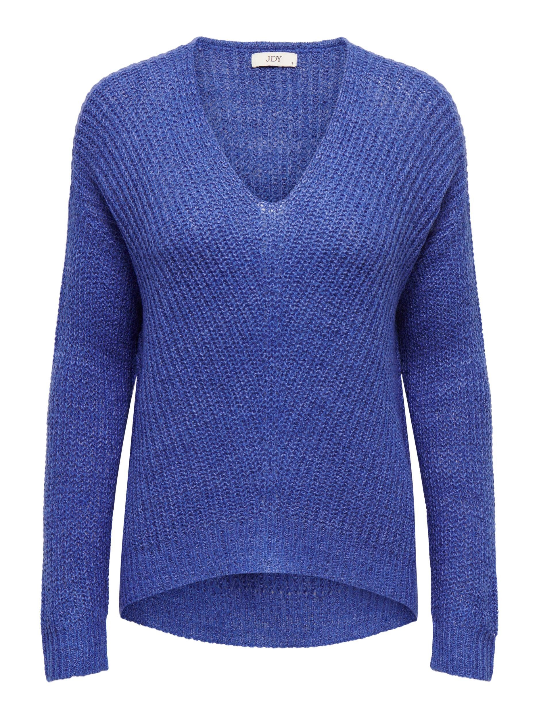 JDY V-Ausschnitt-Pullover New Megan (1-tlg) Dazzling Blue | 