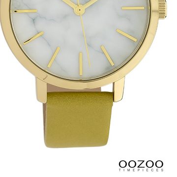 OOZOO Quarzuhr Oozoo Damen Armbanduhr Timepieces Analog, (Analoguhr), Damenuhr rund, mittel (ca. 38mm) Lederarmband, Fashion-Style