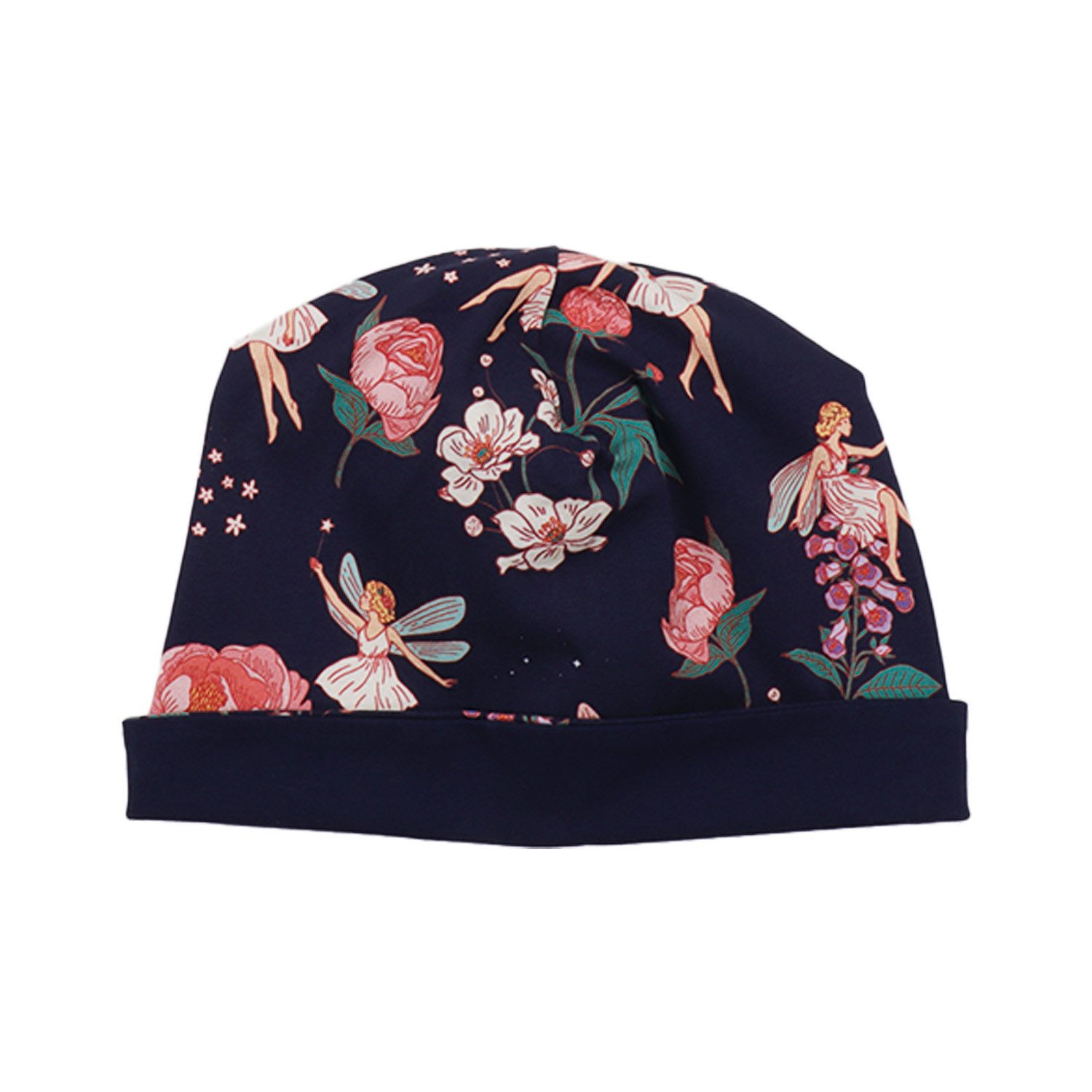 Walkiddy Jerseymütze Walkiddy Feen & Blumen Kinder Bio Baumwolle GOTS Dunkelblau - Bio Baumwolle,GOTS, Kinderbekleidung,nachhaltige Klamotten