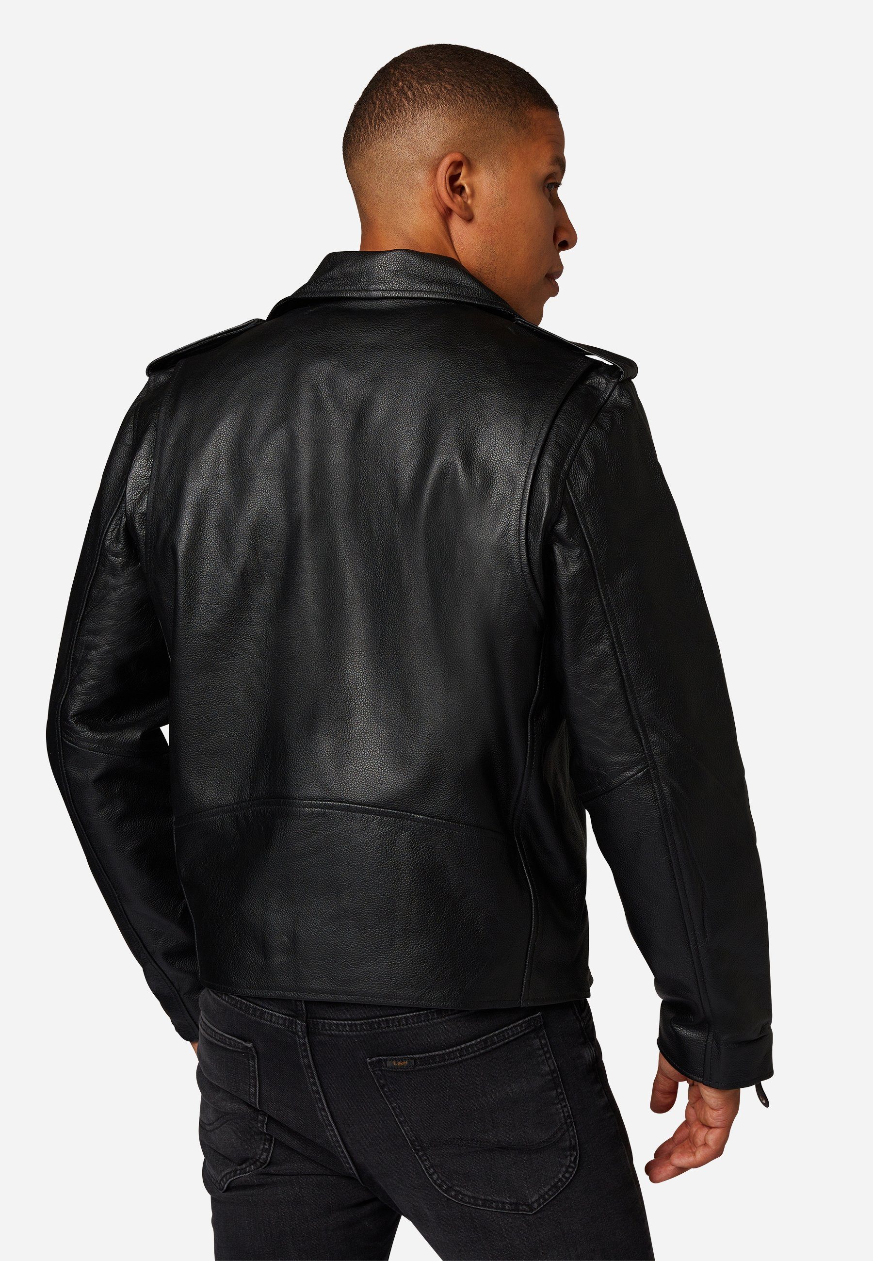 RICANO Lederjacke Brando stylische Biker-Jacke hochwertiges Büffel-Leder