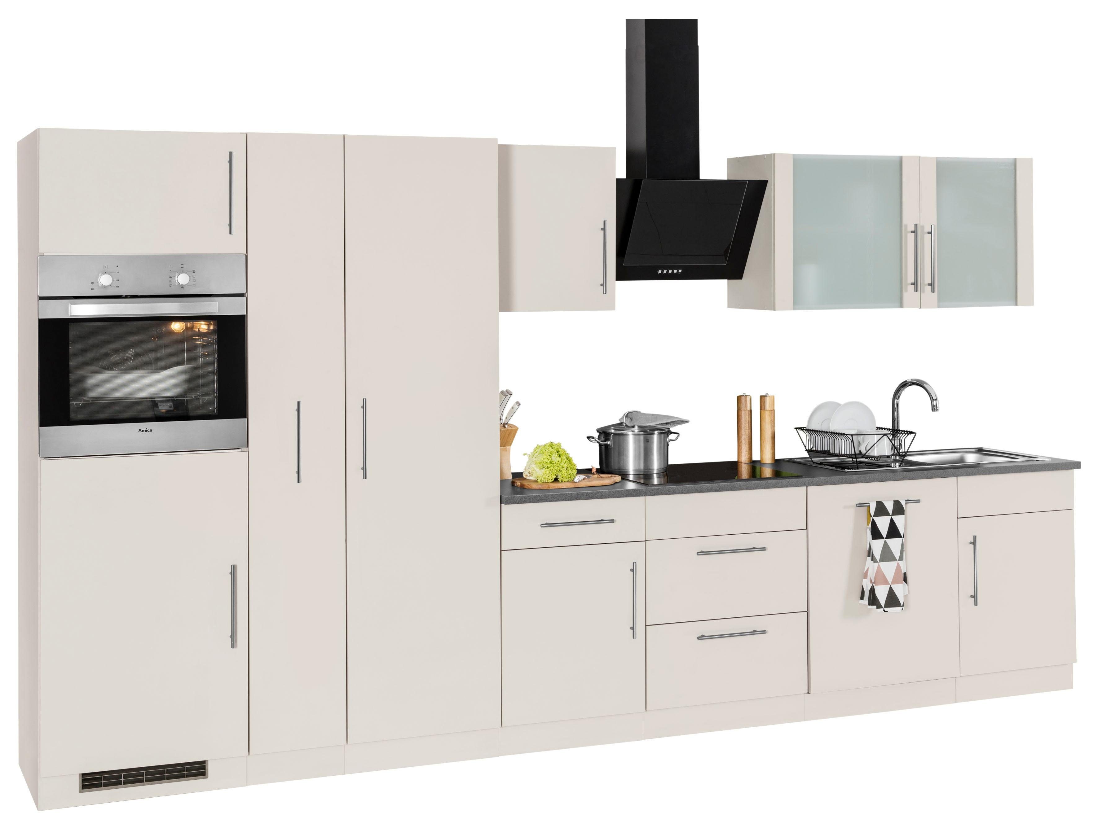 wiho Küchen Küchenzeile Cali, mit E-Geräten, Breite 360 cm