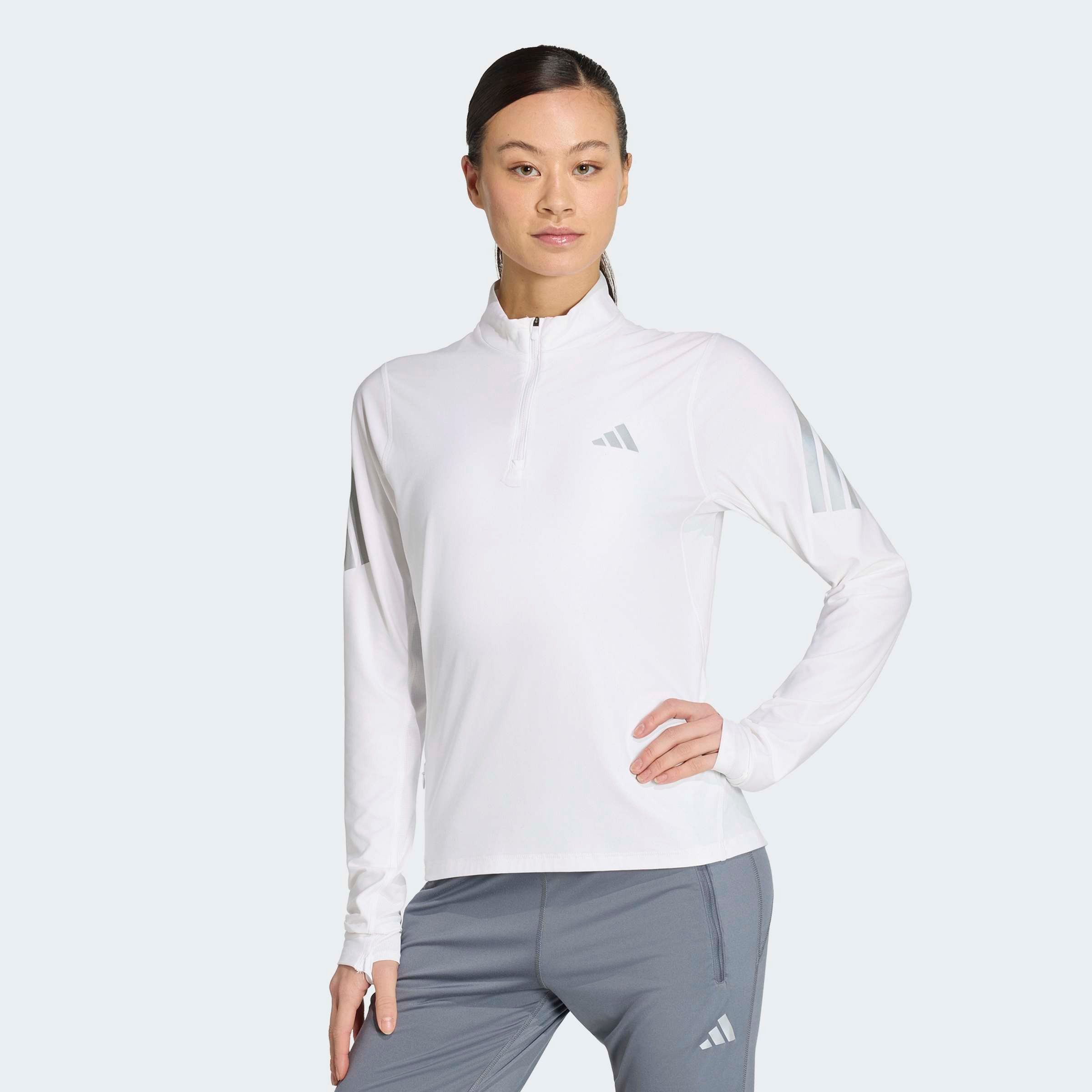 adidas Performance Rollkragenshirt ADI365 ICONIC RUNNING, REISSVERSCHLUSS BIS ZUR BRUST