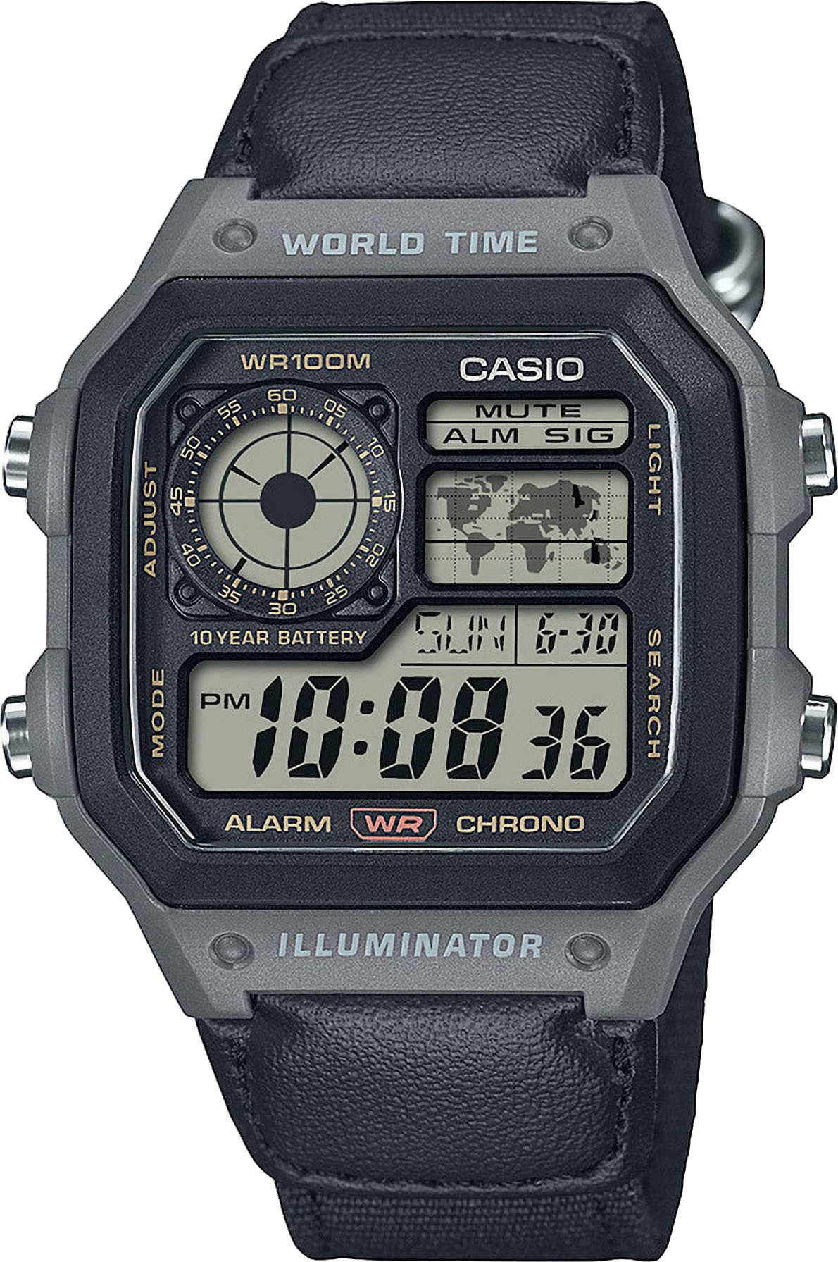 CASIO TIMELESS COLLECTION Chronograph AE-1200WHUB-8AVEF, Quarzuhr, günstig online kaufen