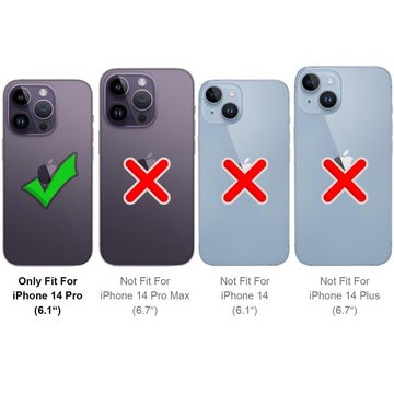 CoolGadget Handyhülle Carbon Handy Hülle für Apple iPhone 14 Pro 6,1 Zoll, robuste Telefonhülle Case Schutzhülle für iPhone 14 Pro Hülle
