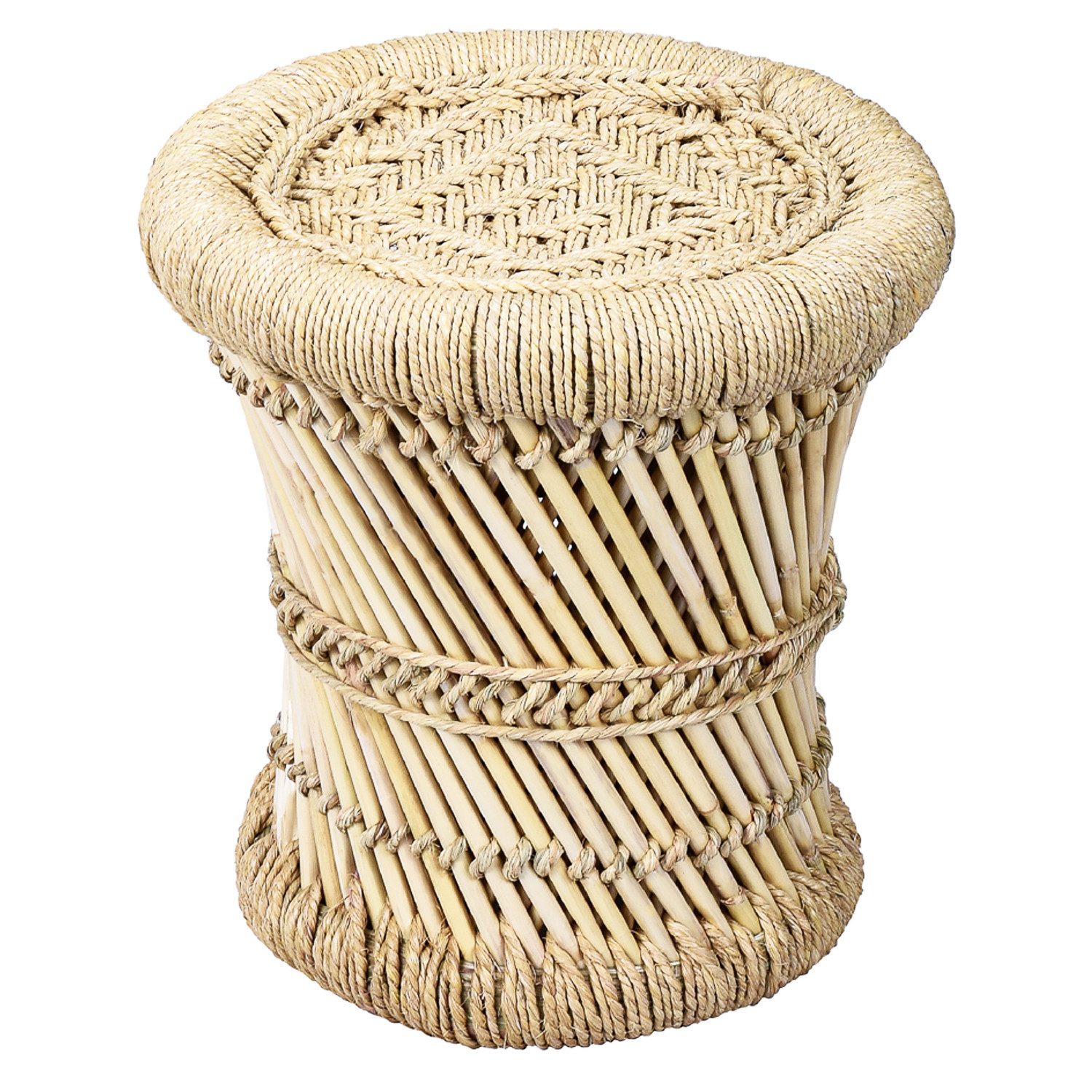Marrakesch Orient & Mediterran Interior Sitzhocker Tabouret-table d'appoint de style bohème Benita 30 cm (1 St), Handarbeit