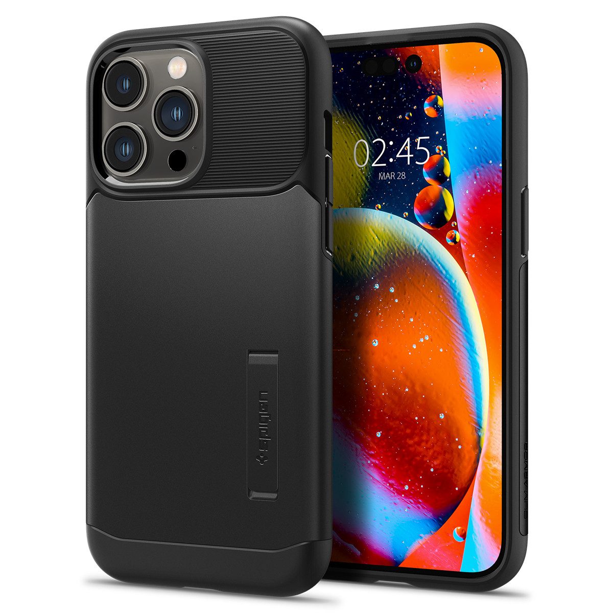 Spigen Handyhülle Hülle für Apple iPhone 14 Pro Max Schutzhülle Ständer Handyhülle 6,7 Zoll, für iPhone 14 Pro Max, Ständer, Doppelbeschichtung, Robust