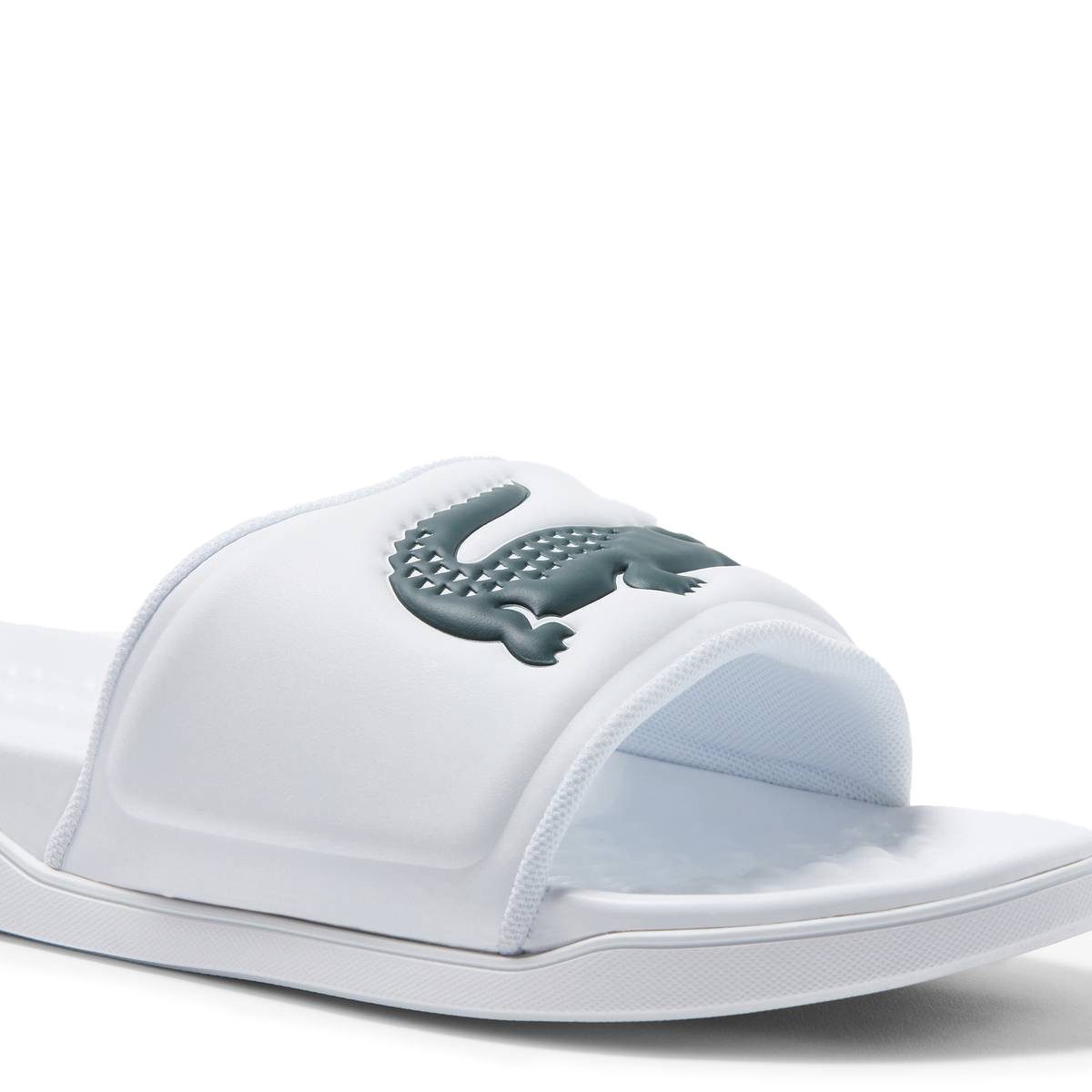 Lacoste Damen Badesandalen 2 Pantolette CFA, 0922 Weiß Croco Dualiste 