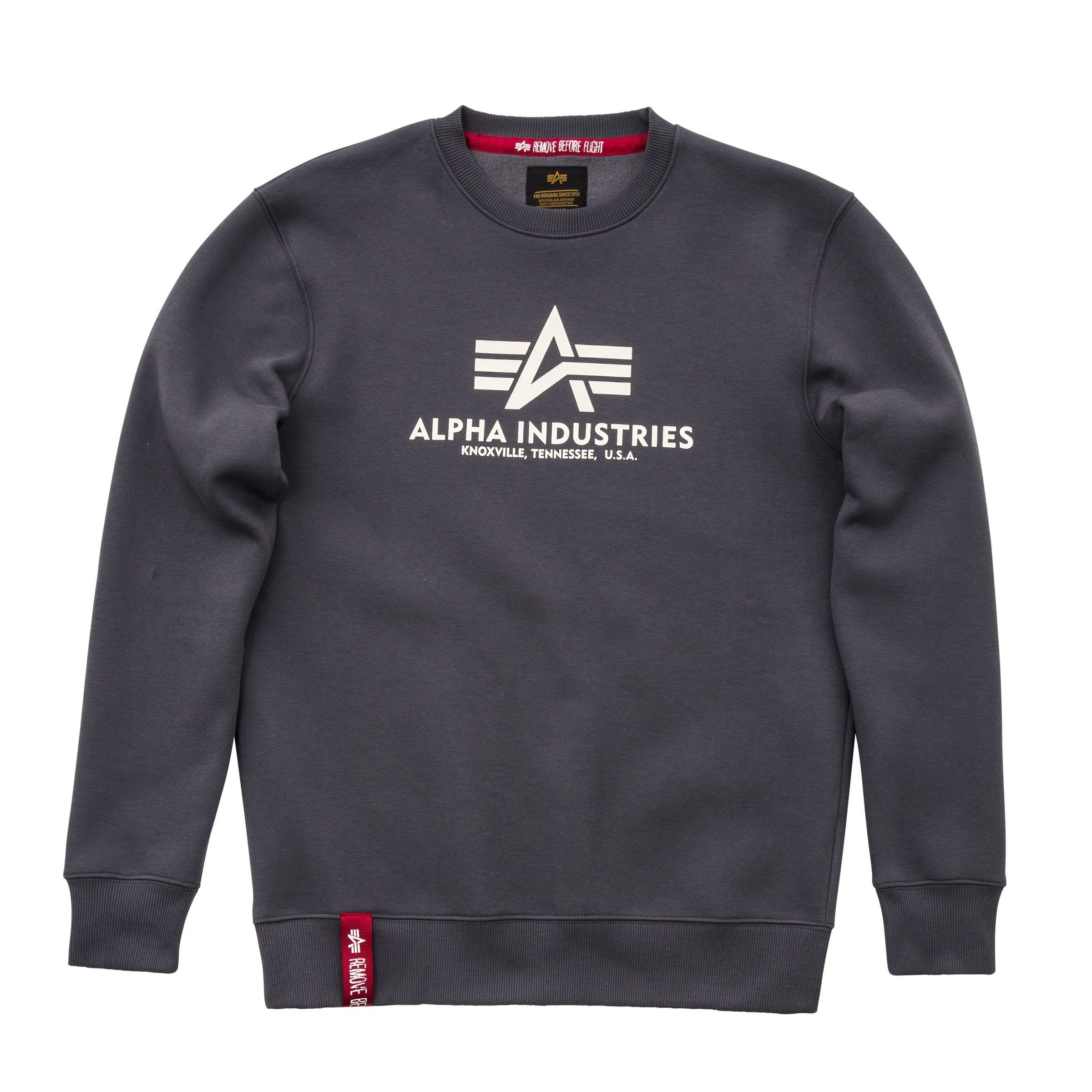 Alpha Industries Sweatshirt Alpha Industries Herren Sweatshirt Basic greyblack