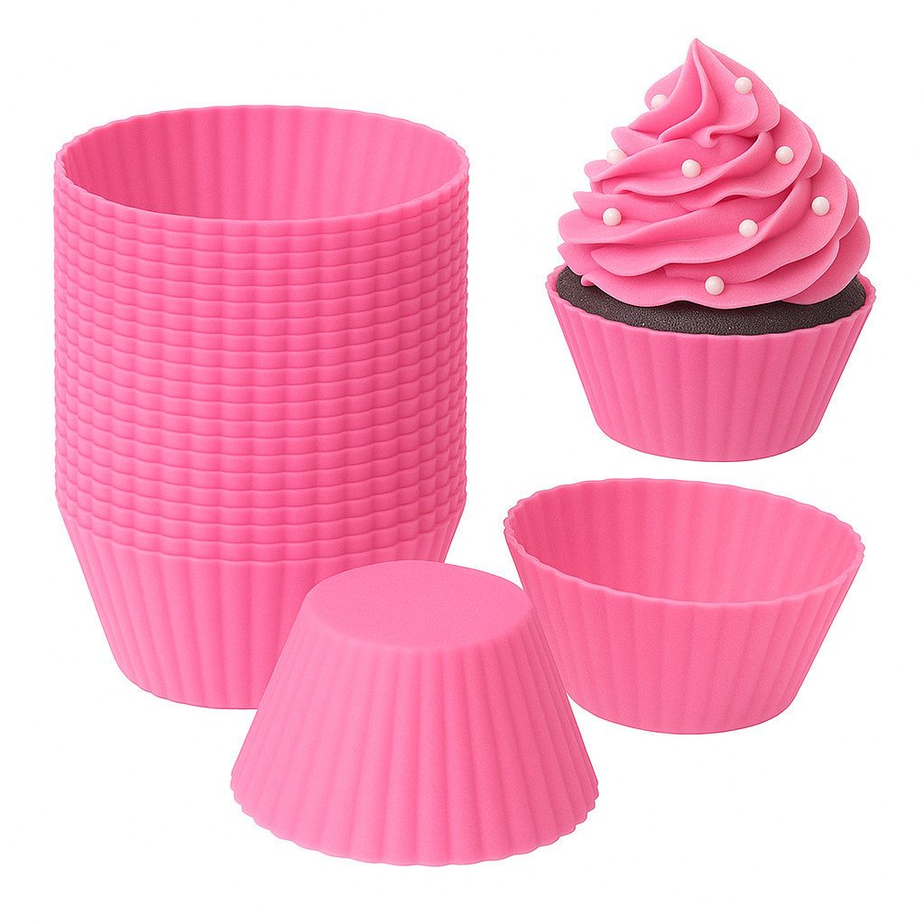 König Design Muffinform Backform Silikon Wiederverwendbare Muffinformen, (Set 16-tlg), Muffinförmchen Cupcake BPA-Frei