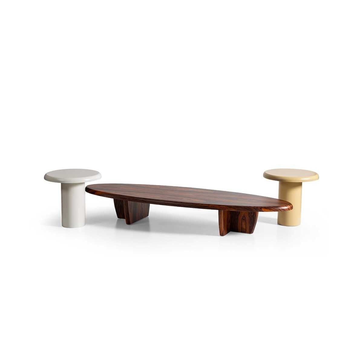 Xlmoebel Couchtisch Elegantes Tischset in minimalistischer Holzoptik von XLMOEBEL (Couchtisch-Set, 3-St., 3-teiliges Tischset), Made in Europa