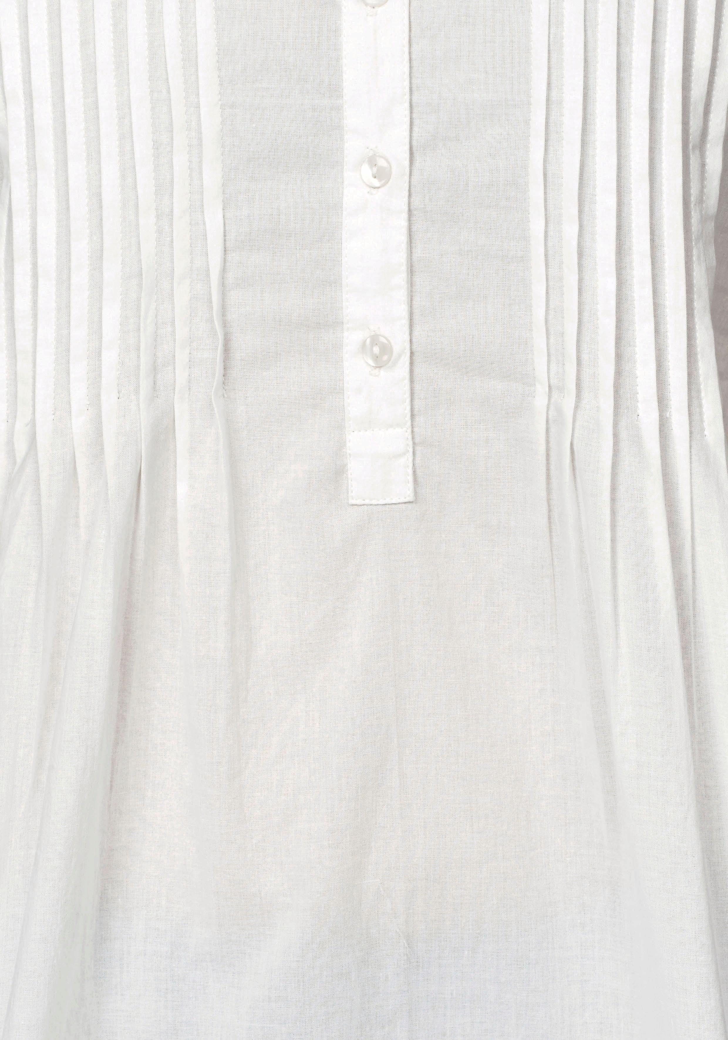 Aniston CASUAL Longbluse dekorativer offwhite mit Biesenverarbeitung