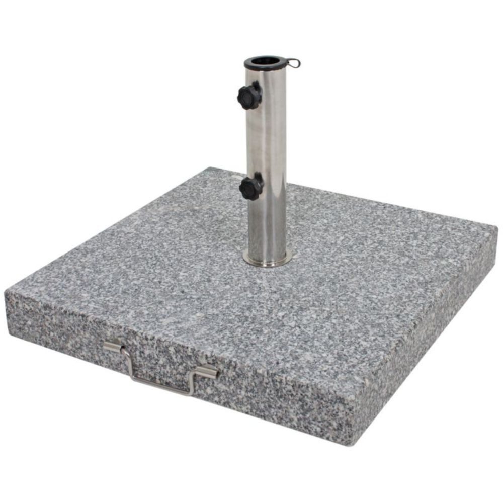 Betonschirmständer Schirmständer 58kg Granit / Stahl, mit Rollen