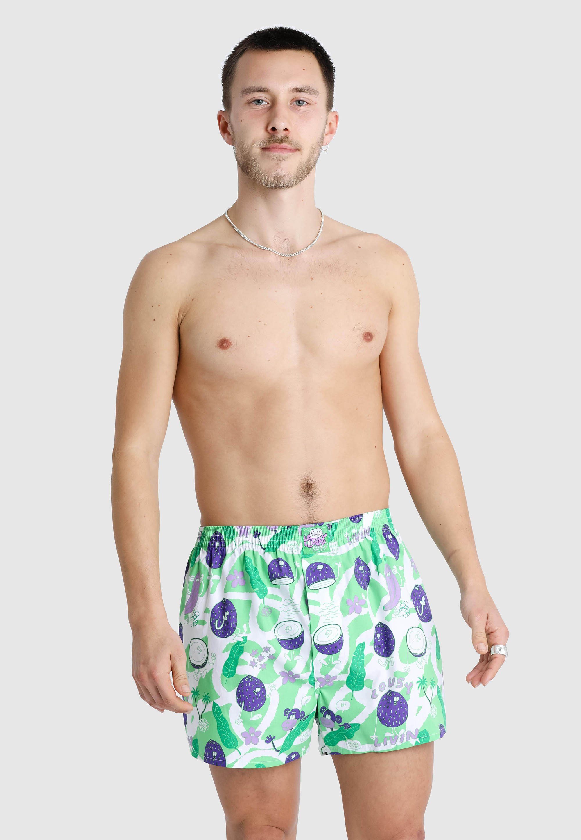 Lousy Livin Boxershorts Coconut & Cocktails mit buntem Allover-Print