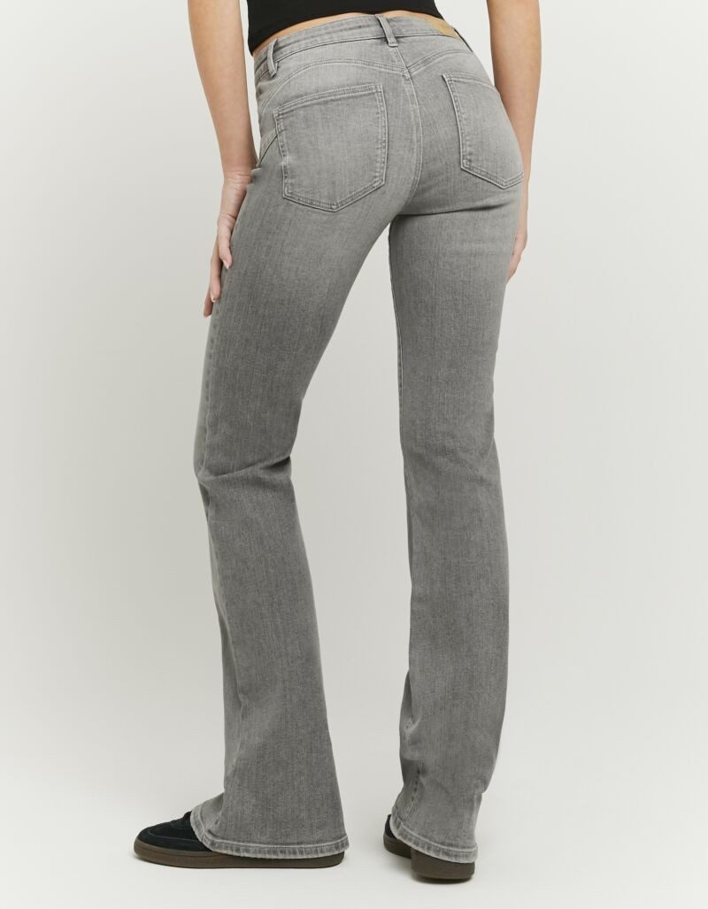 Tally Weijl Bootcut-Jeans SPADEELETRA2 Baumwollmischung, Mid Waist mit Flare Beinverlauf und Push up Effekt