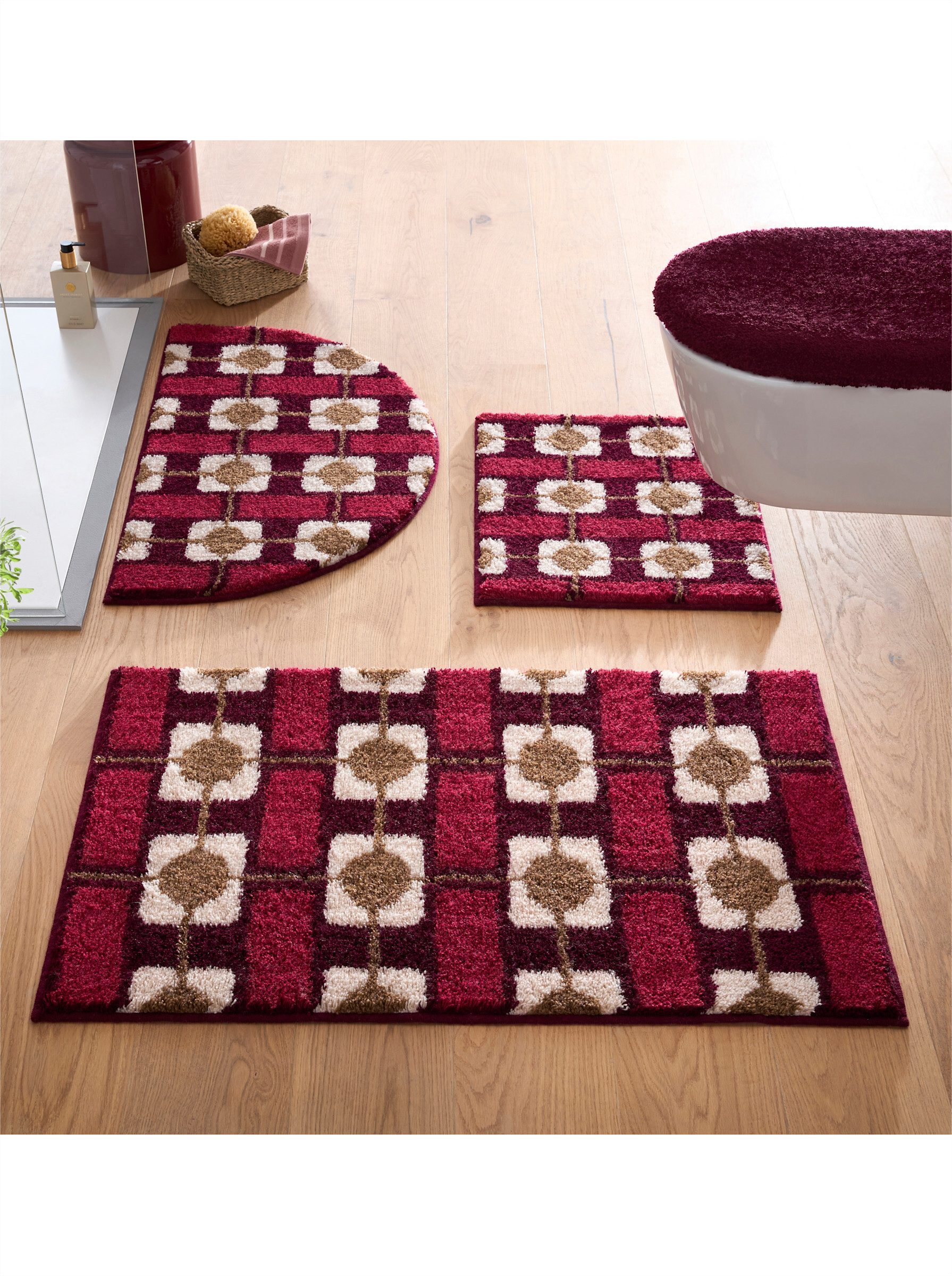 heine Badematte Badematte, Höhe 20 mm, Polyacryl, 47x50 cm - Deckelbezug