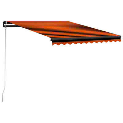 vidaXL Markise Einziehbare Markise Handbetrieben 300 x 250 cm Orange und Braun