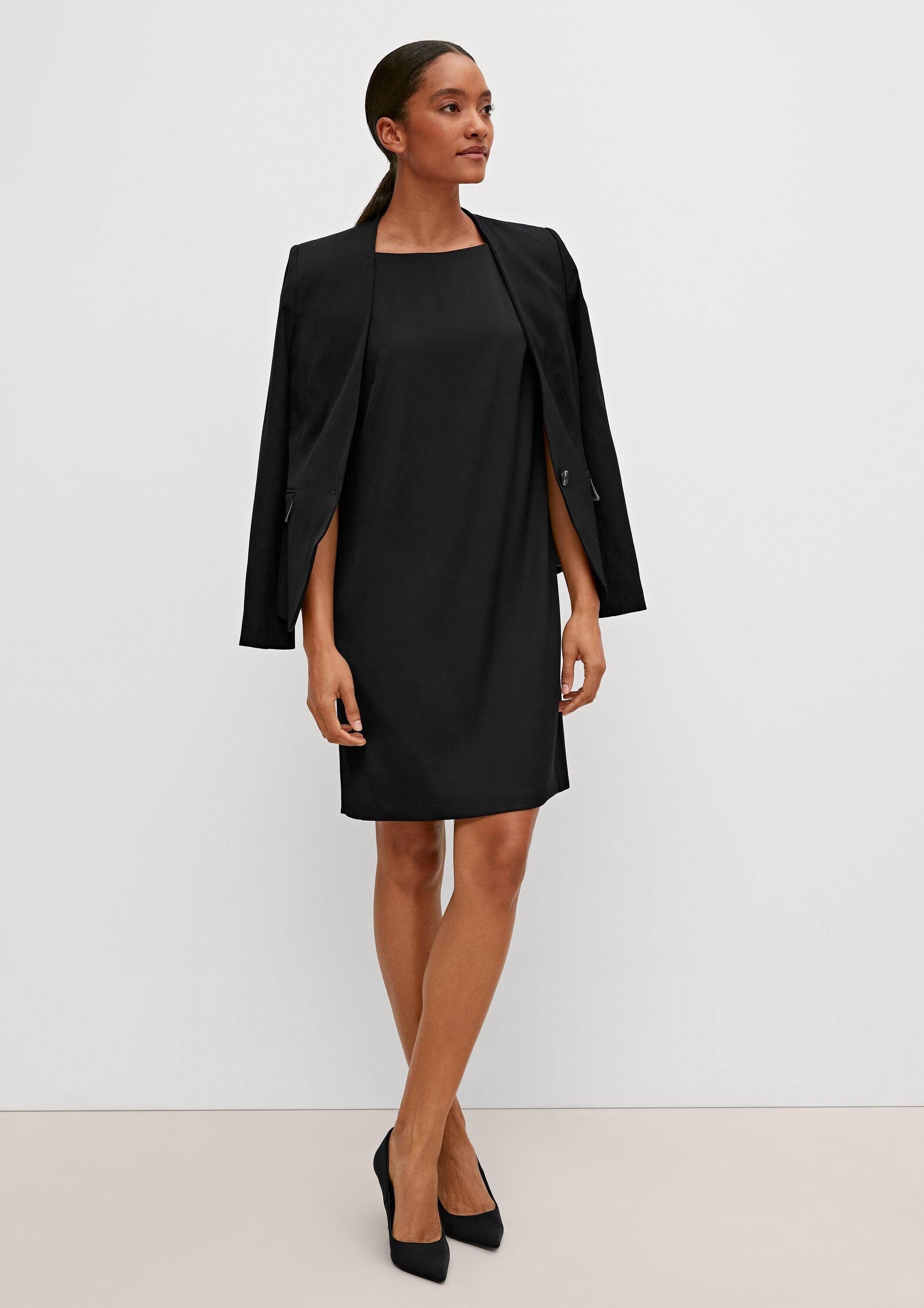 comma Minikleid Kleid Kurzes Kleid mit U-Boot-Ausschnitt