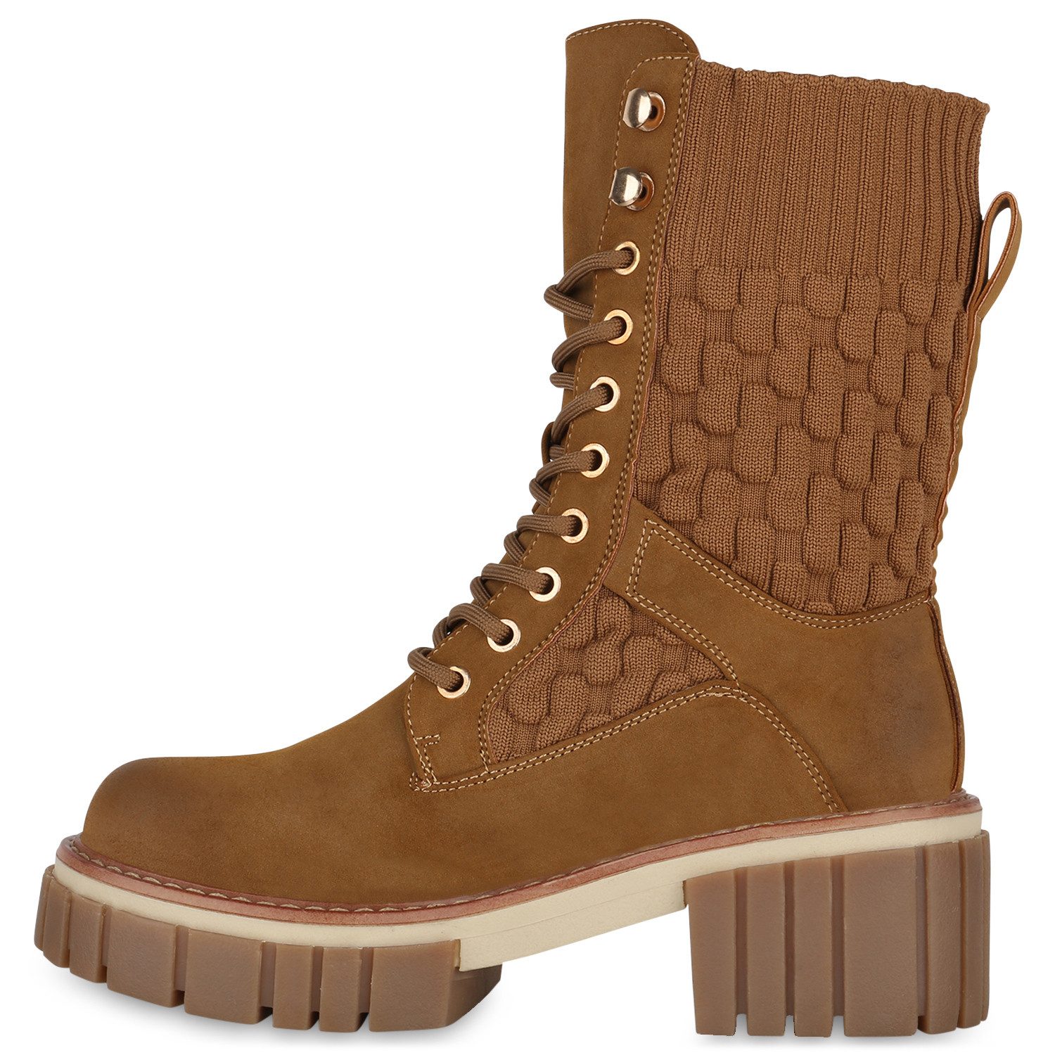 VAN HILL 839707 Plateaustiefelette Damen Leicht Gefütterte Plateau Boots St günstig online kaufen