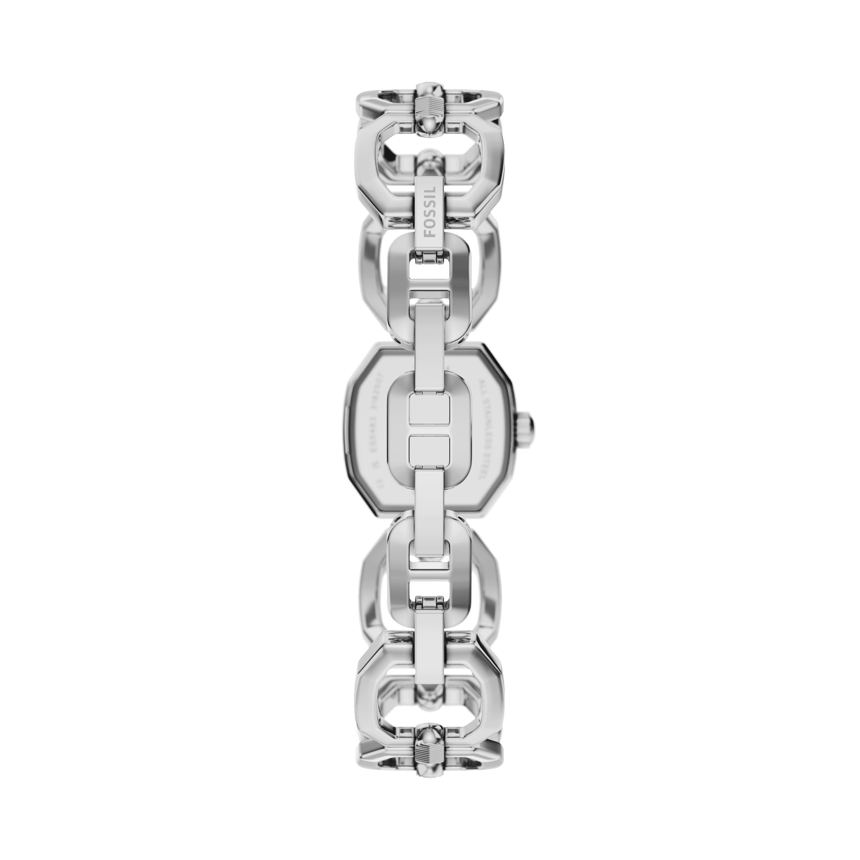 Fossil Quarzuhr Harlow ES5485, Armbanduhr, Damenuhr, Edelstahlarmband, analog