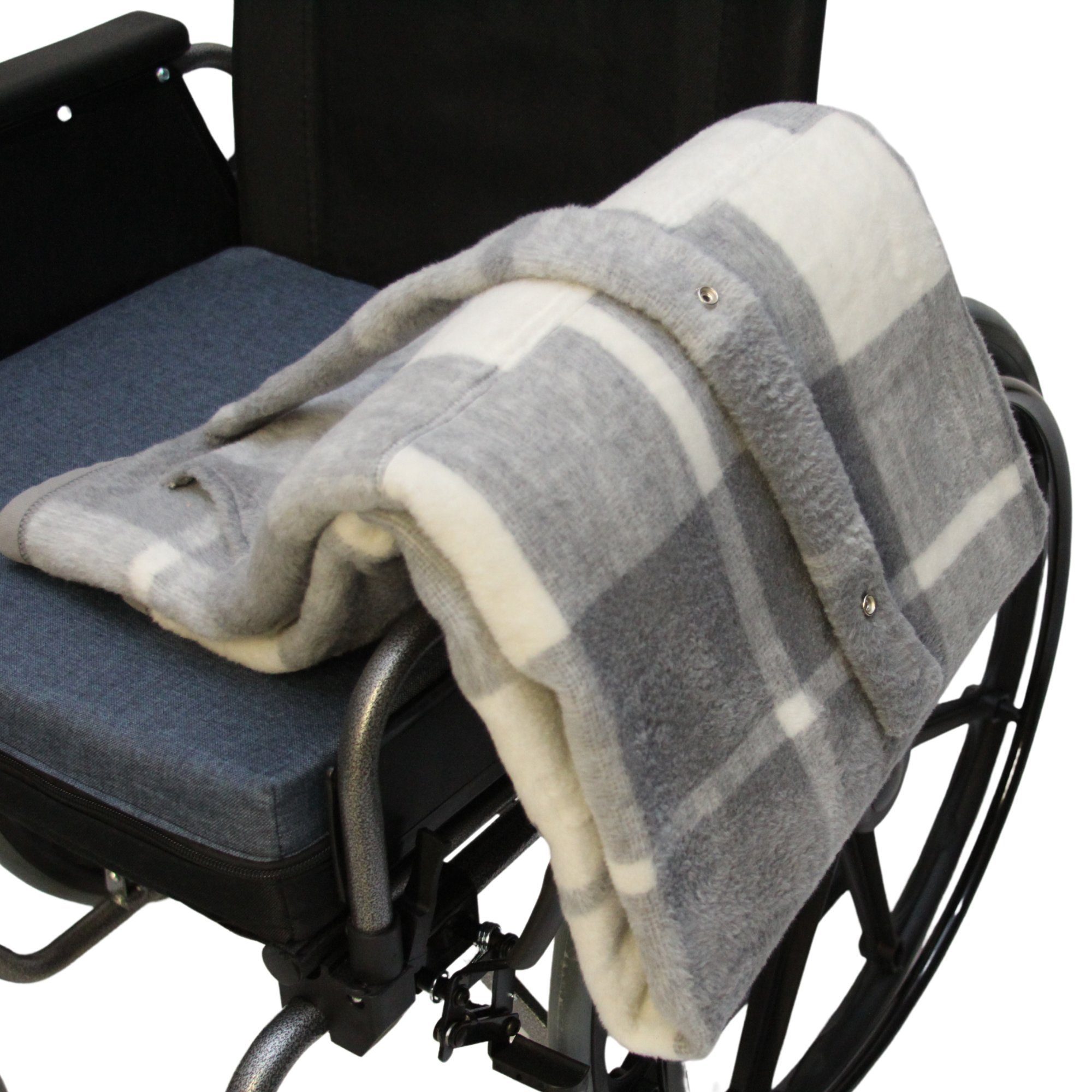 Outdoordecke Rollstuhldecke DECKE für ROLLSTUHL Beindecke Rollstuhlfahrer Kniedecke, Seniori, 1. Grau - Gitter – Bild 4 von 5