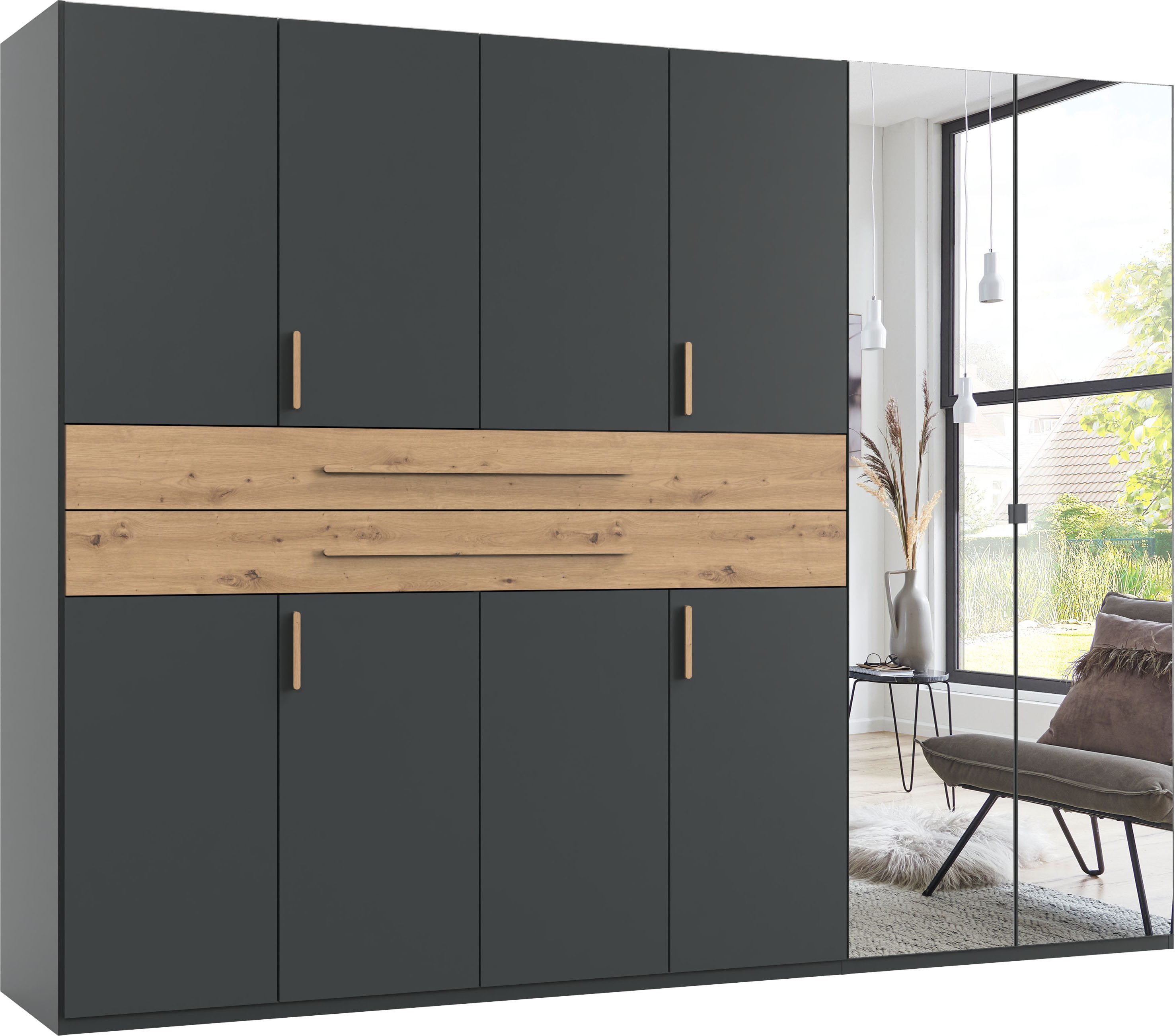 Wimex Drehtürenschrank Digit Kleiderschrank wahlweise mit oder ohne Spiegel (Schlafzimmer Schrank Bestseller im modernem Design) erhältlich …
