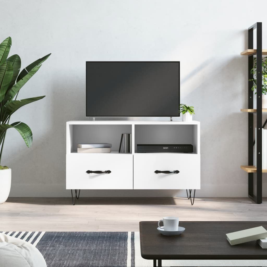 furnicato TV-Schrank Weiß 80x36x50 cm Holzwerkstoff