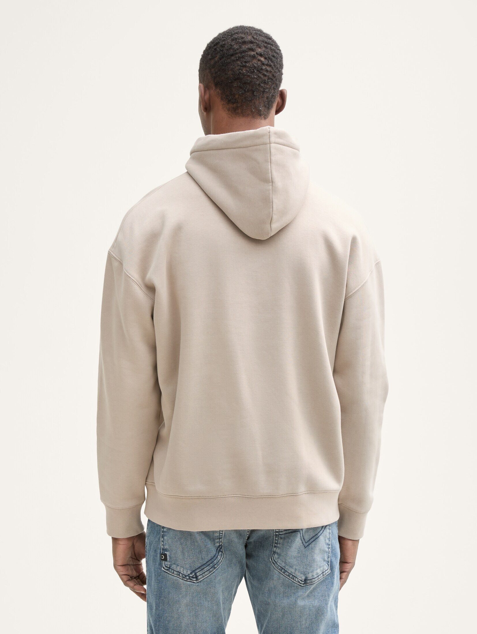 TOM TAILOR Denim Sweatshirt Strick & Sweatshirts Relaxed Hoodie Sweatshirt mit Logo-Print
