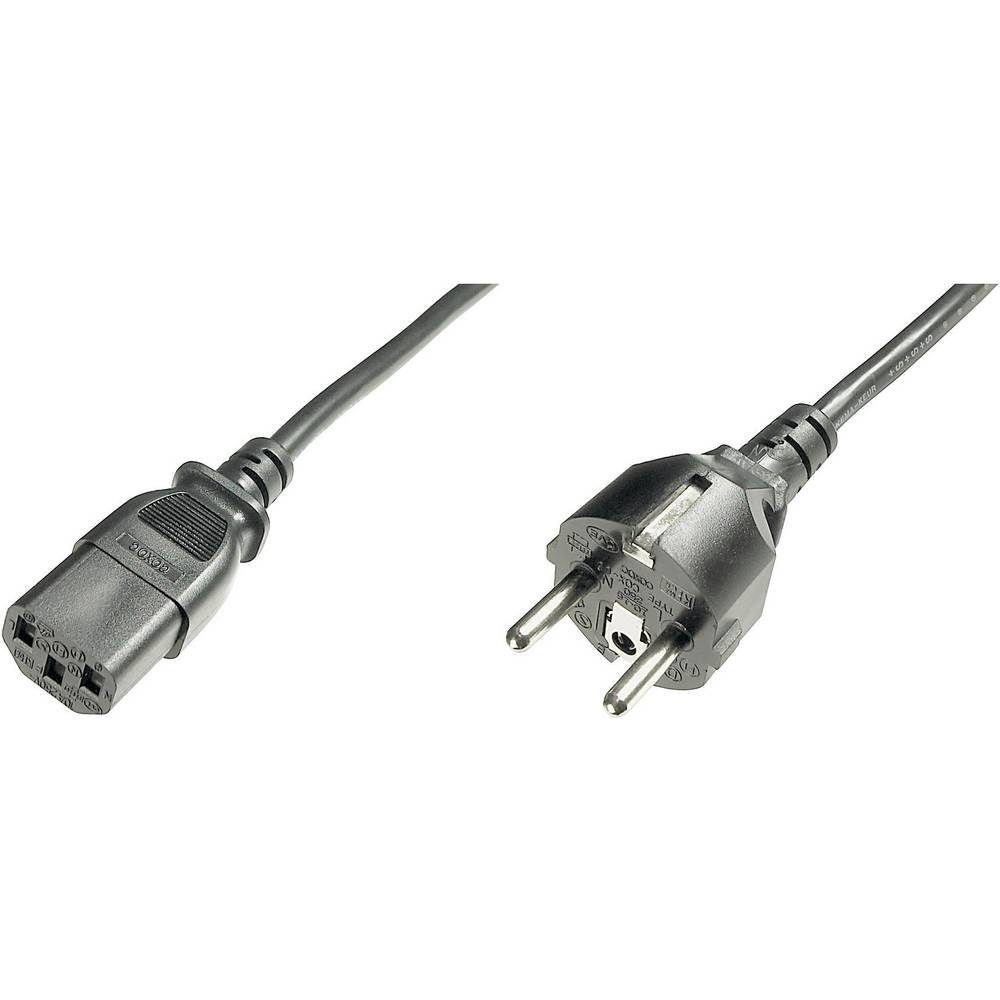 Digitus Netzanschlusskabel, Schutzkontakt-Stecker - C13 Buchse AK-440110-012-S Computer-Kabel, (1.20 cm)