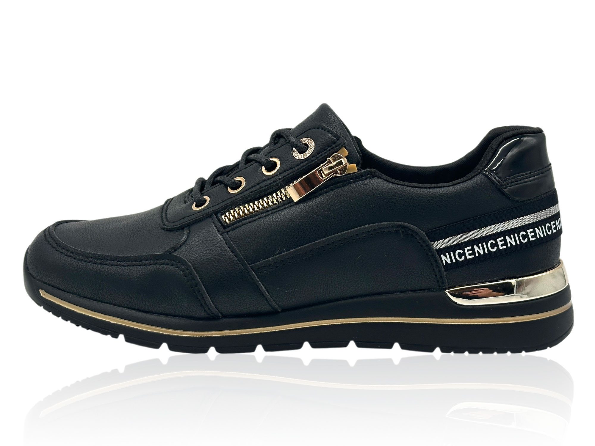Nowaland Damen Freizeitschuhe Leichter Plateau-Schuh Sneaker Leicht, Pflegeleicht, Komfortabel