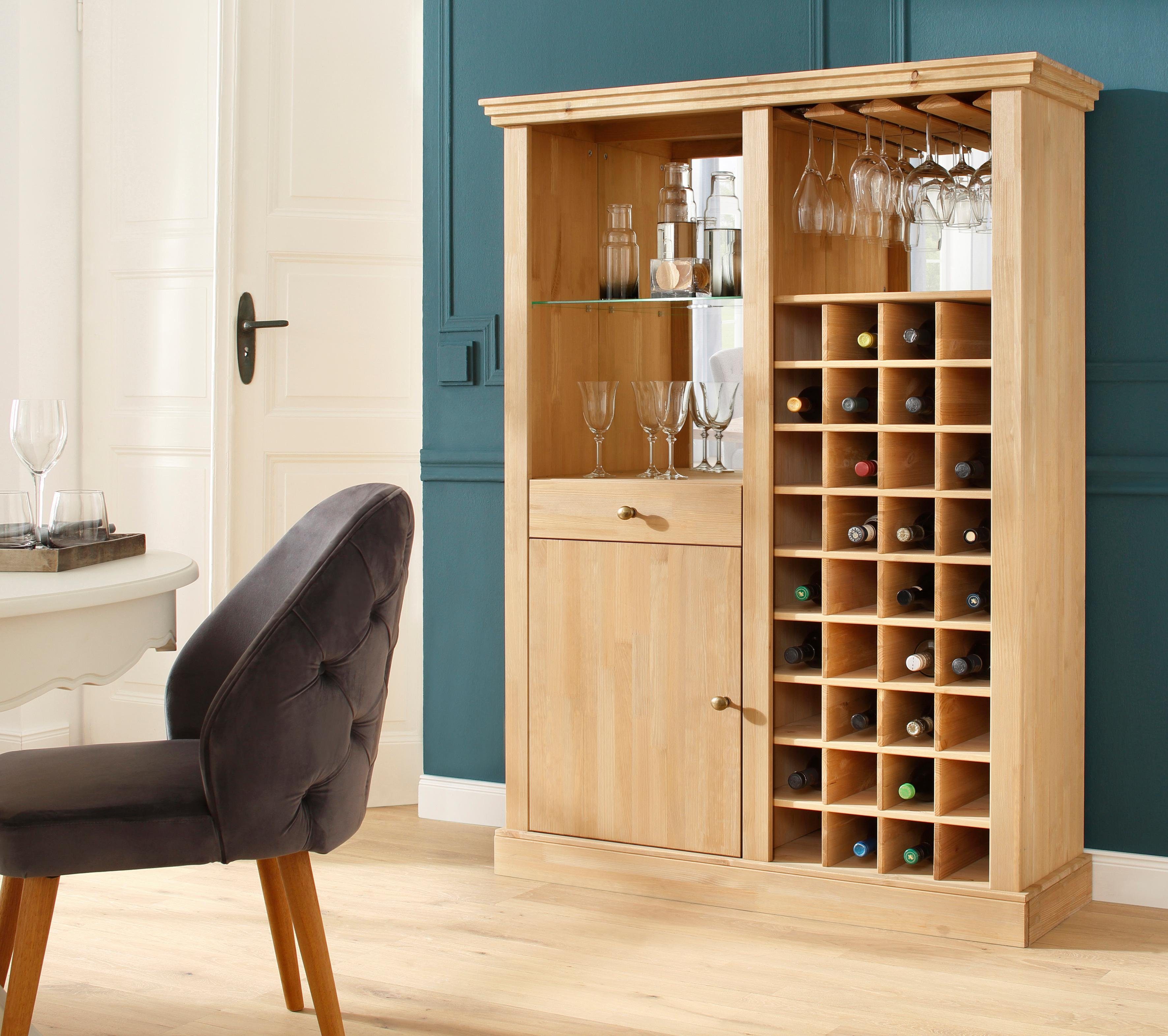 Premium by Collection Home affaire Weinregal »Gita« in hochwertiger Ausführung inklusive Beleuchtung und Spiegelrückwand - Premium collection by Home affaire