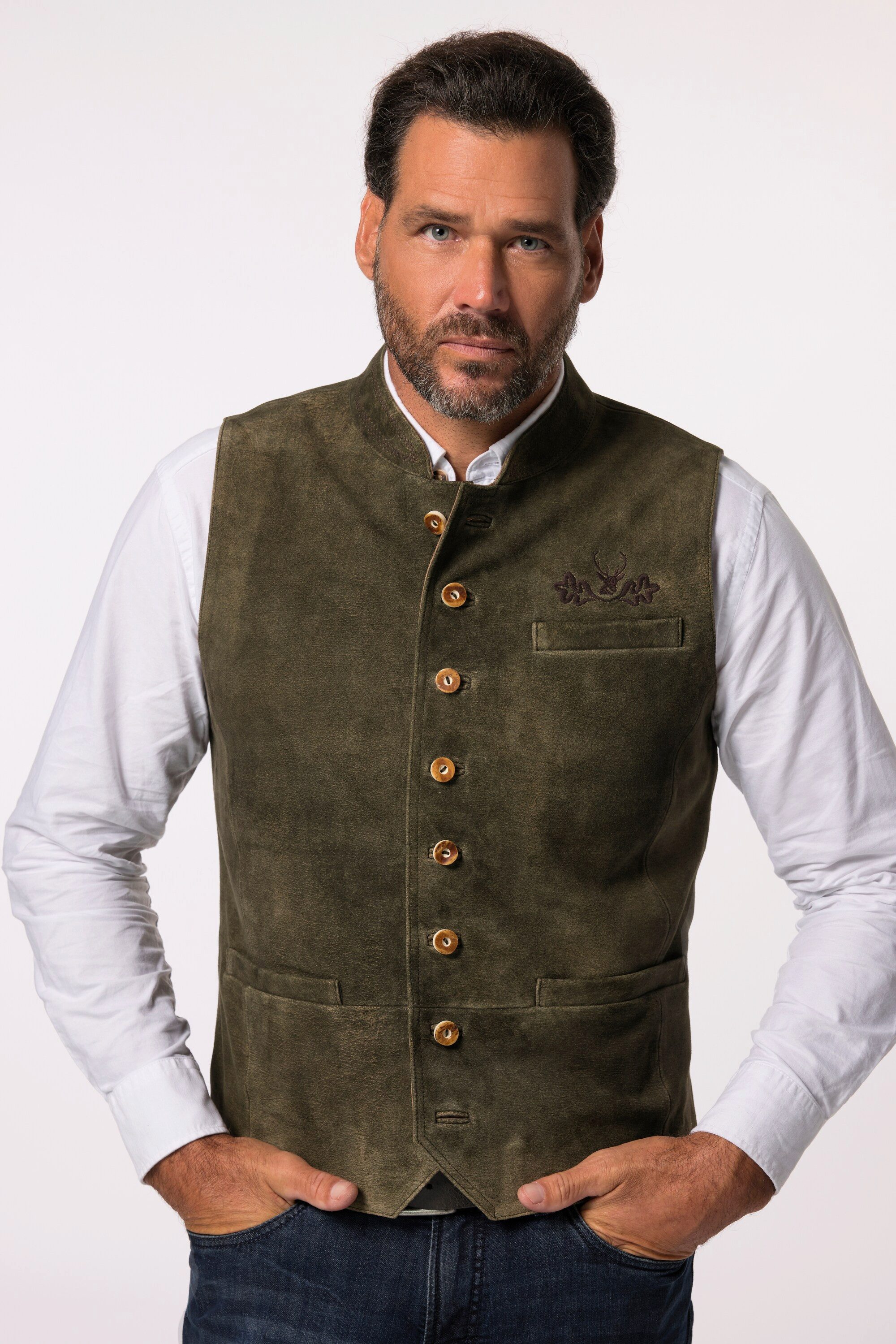 JP1880 Steppweste JP1880 Weste Ziegen Veloursleder günstig online kaufen