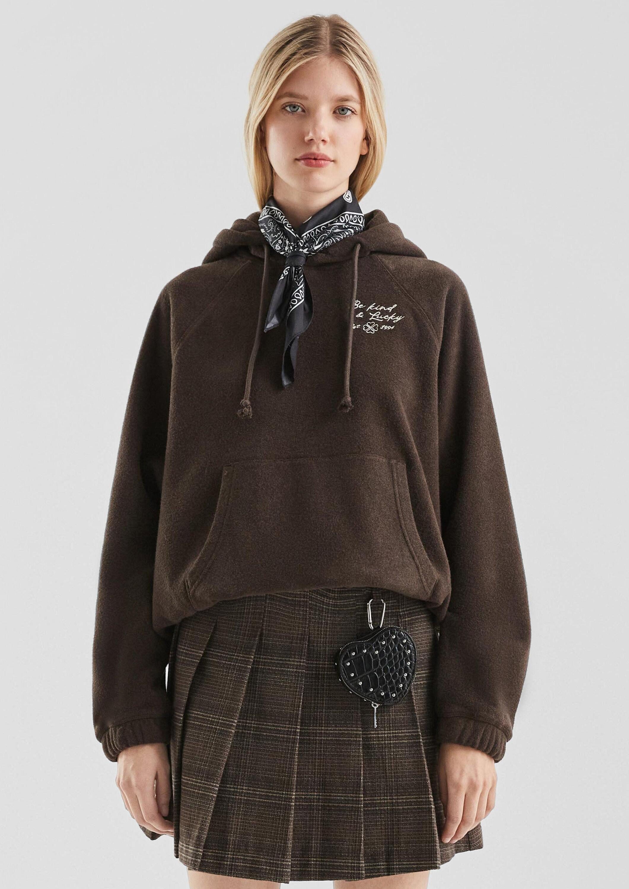 QS Sweatshirt Sweatshirt Teddyfleece Hoodie günstig online kaufen