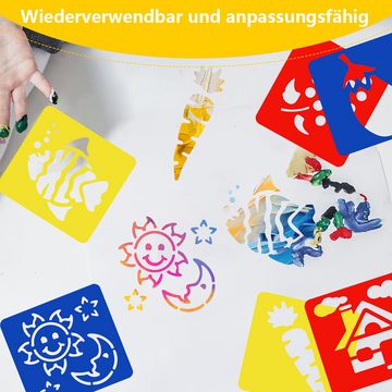 Juoungle Malschablone Kinder Malerei Malschablonen Set, für DIY Handwerk Lernen