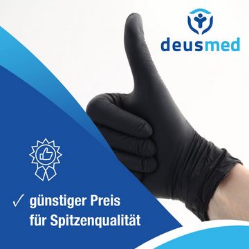 Deus21 Einweghandschuhe Nitril Handschuhe Einweghandschuhe Schwarz - Latex- & Puderfrei