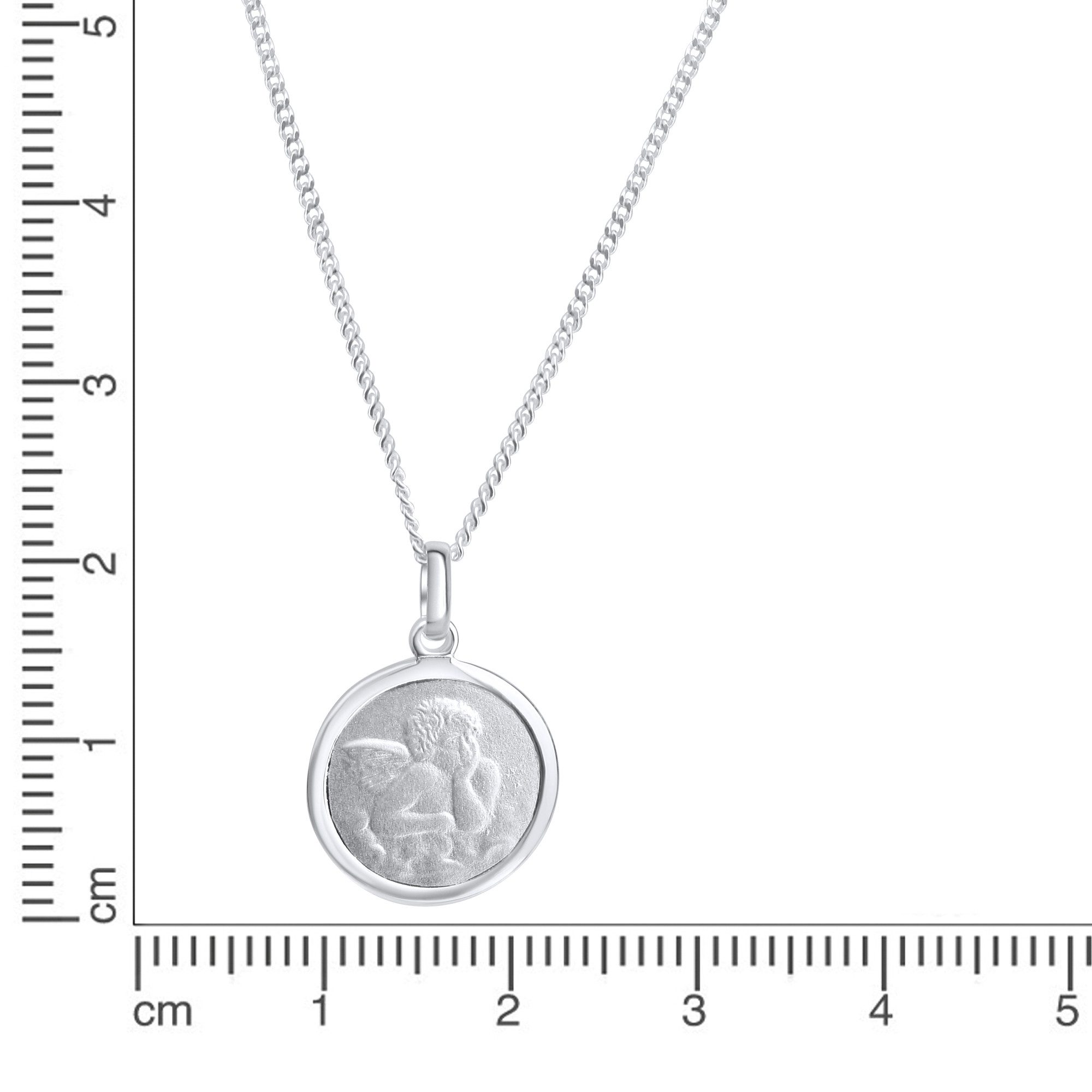Zeeme Kette mit Anhänger Silber 925 Engel-Motiv 36/38cm