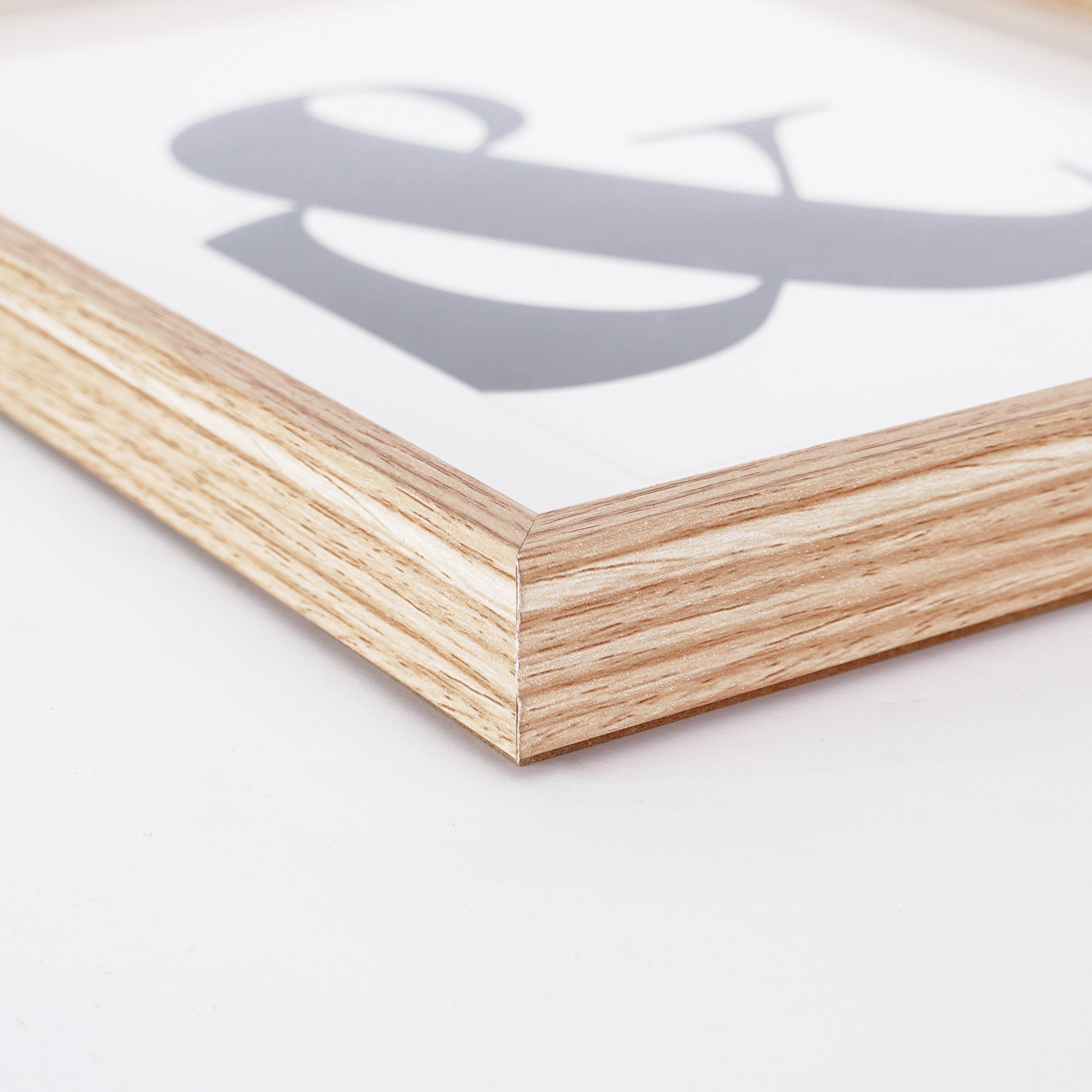 queence Einzelrahmen Poster Holzrahmen - Echtholz Bilderrahmen hellbraun, n günstig online kaufen