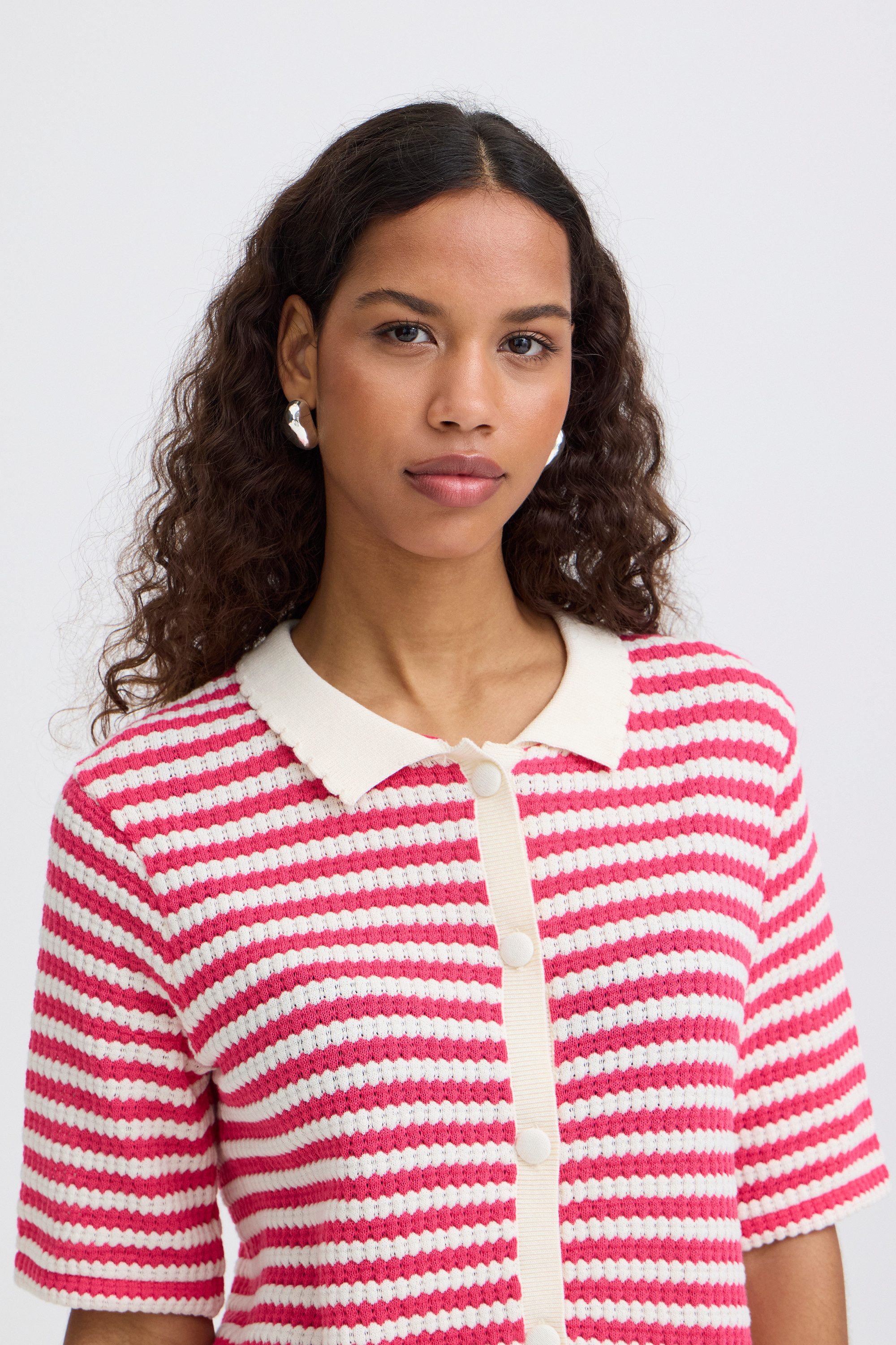Ichi Cardigan Kurzarm-Bluse IHLORIANNA