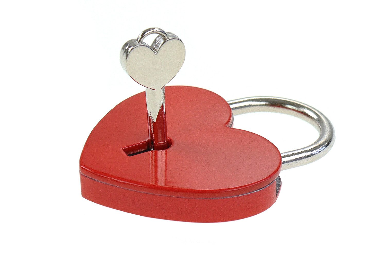 ELLUG Vorhängeschloss Liebesschloss, Herzschloss in, zum selbst beschriften, mit Schlüssel und Stift