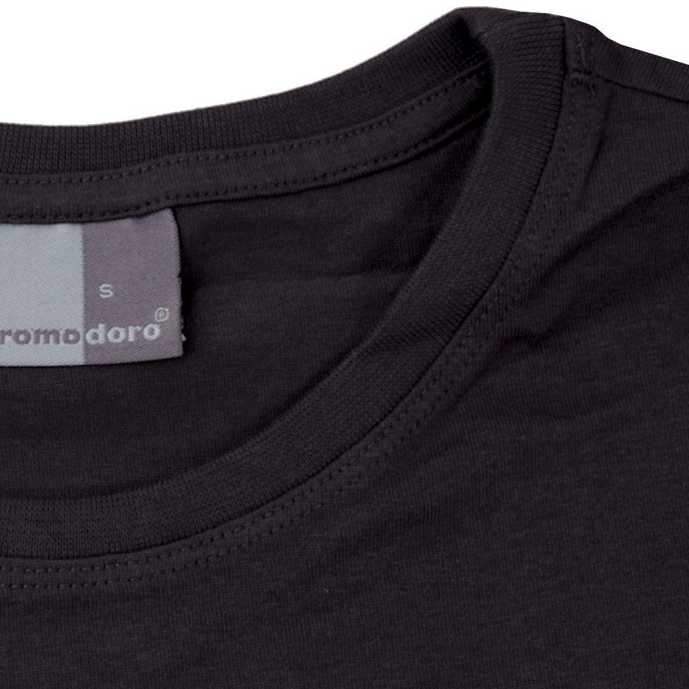 Women’s Unifarben graphite Premium-Shirt Rundhalsshirt Promodoro