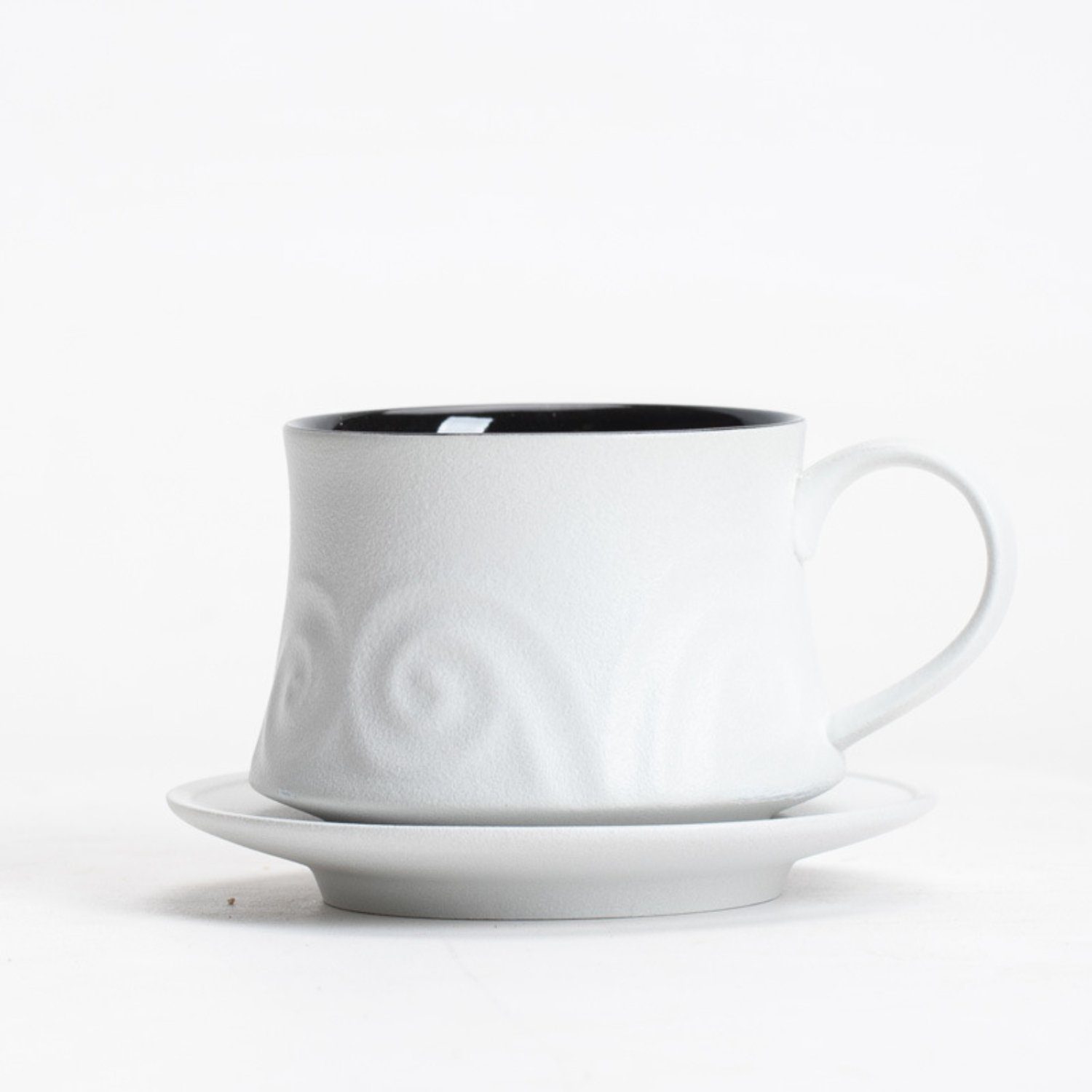 HOMEIDEAS Tasse, Keramik, Kaffeetasse aus Porzellan, Tasse Steingut, Vintage Weiß