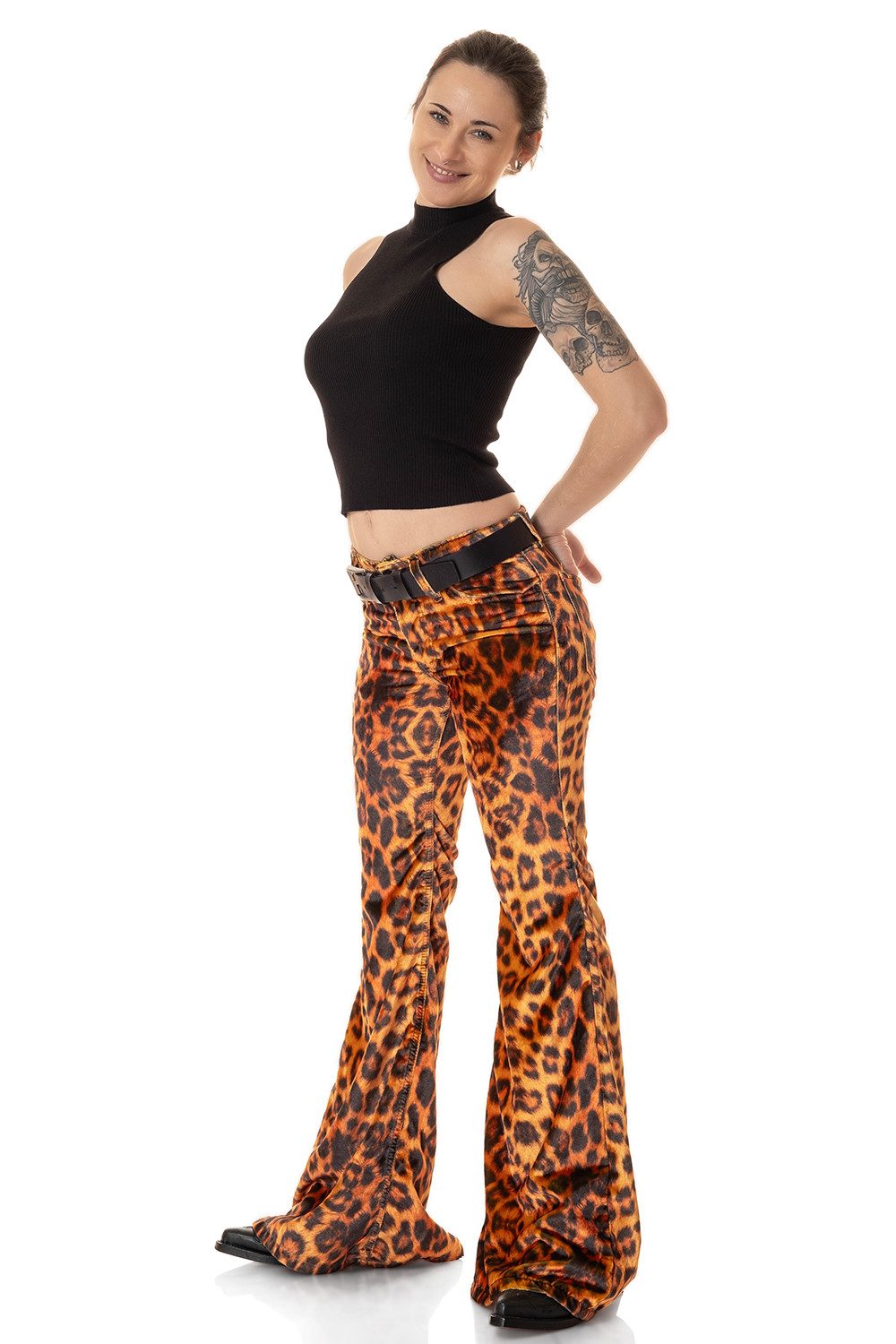 Comycom Schlaghose Damen LEO ANIMAL STAR