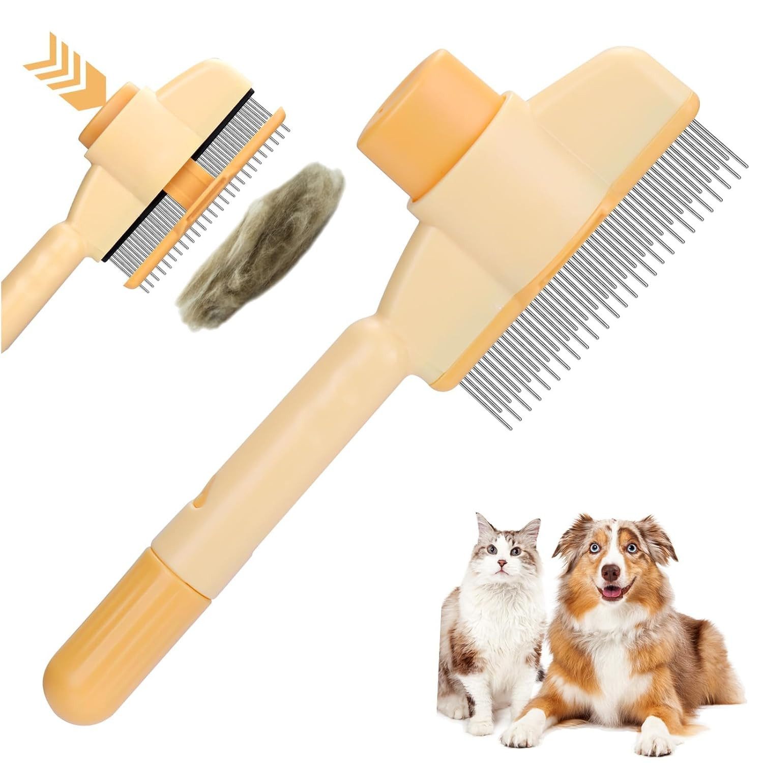 Ledander Fellbürste Bürste für katze, Katzenbürste für Fellbürste & Haustierpflege, (2-tlg)