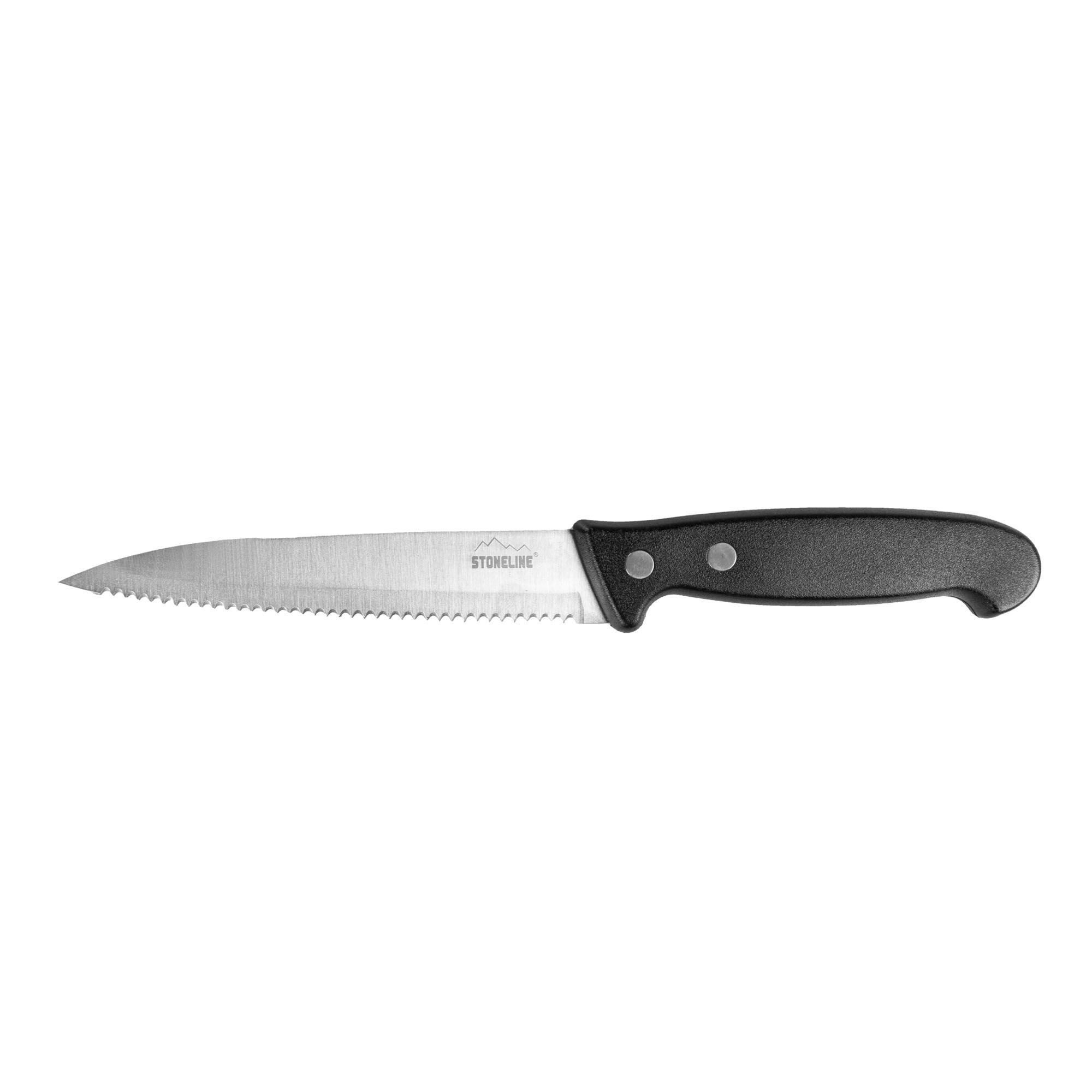 STONELINE Tomatenmesser, Edelstahl rostfrei, mit Klingenschutz, Designed in Germany