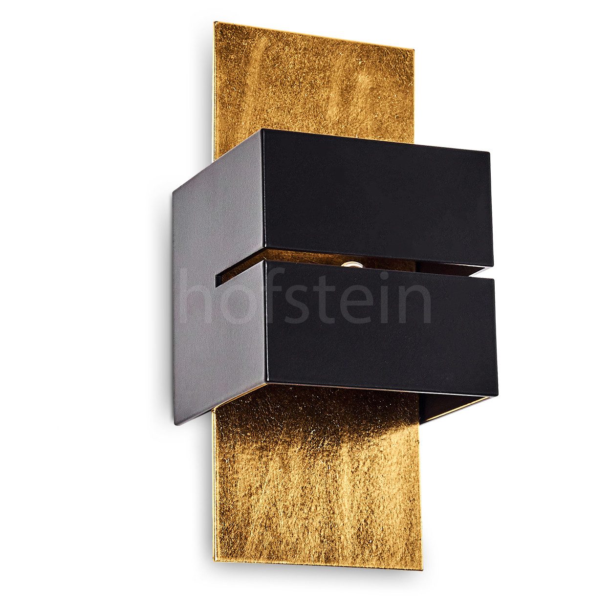 hofstein Wandleuchte »Reppia« Wandlampe aus Metall in Schwarz/Gold mit Schl günstig online kaufen