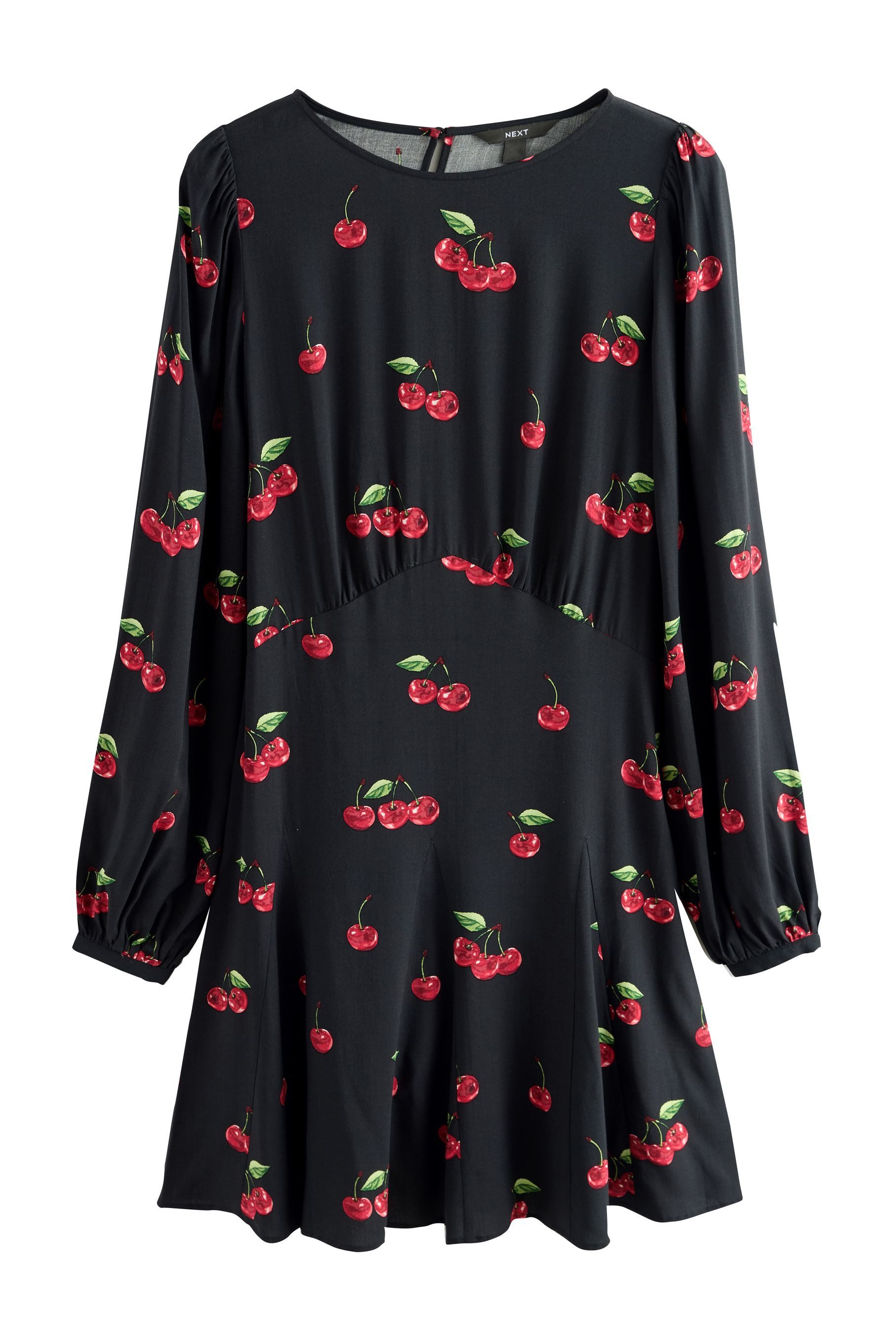 Minikleid Langarm-Minikleid mit A-Linien-Form